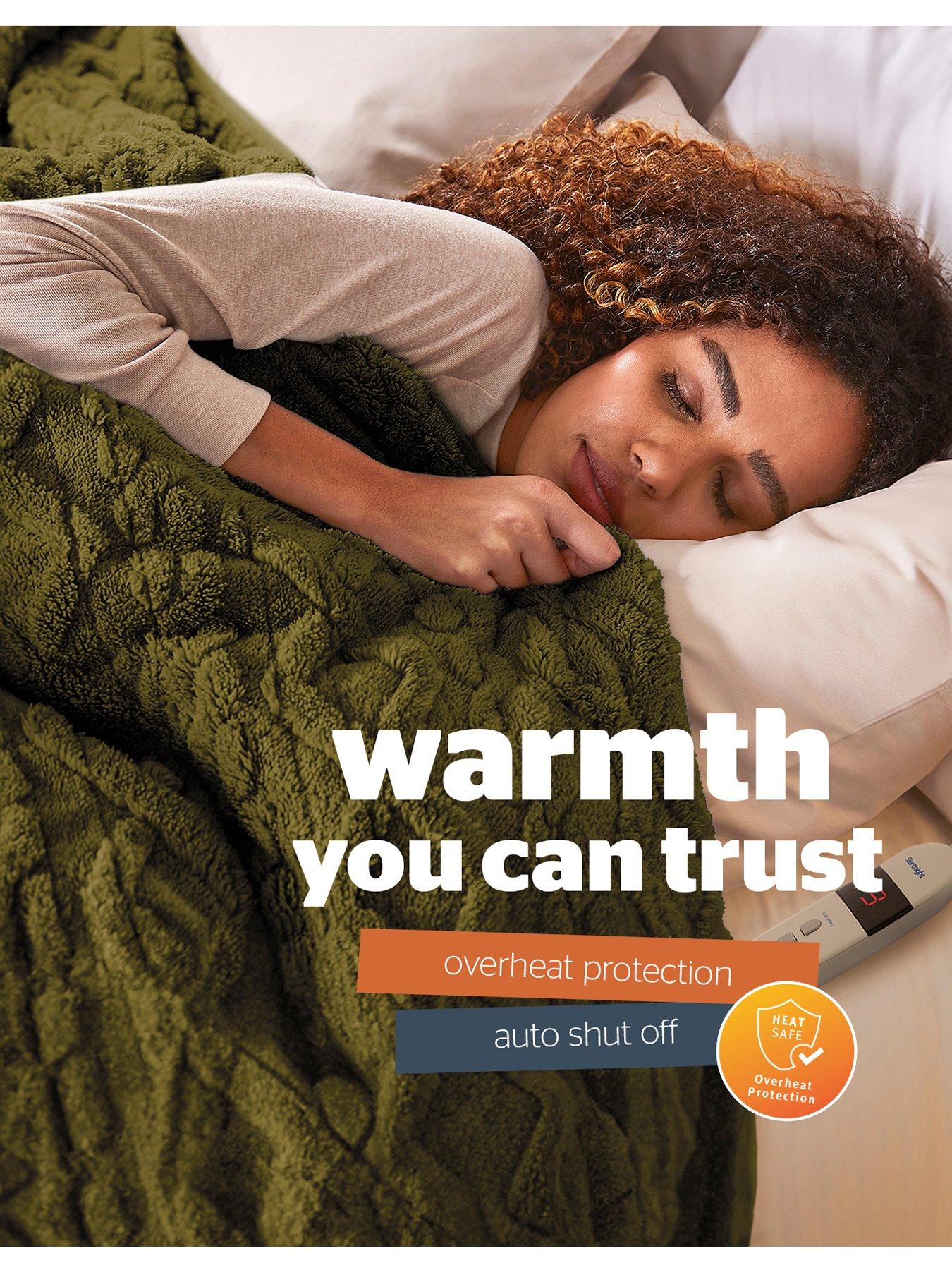 Image 5 of 7 of Silentnight Luxury Super Cosy Heated Throw - Forest Green/Olive