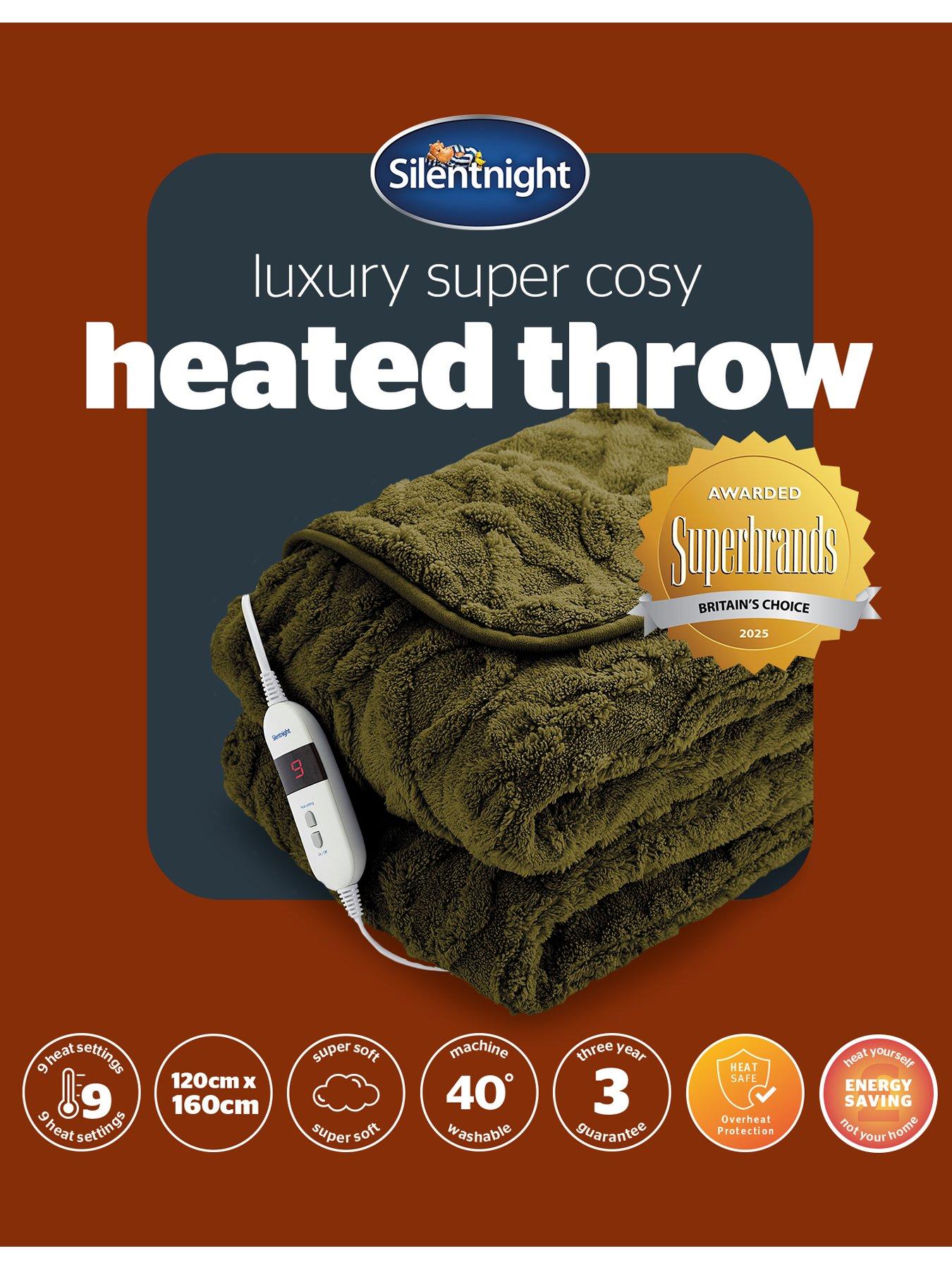 Image 7 of 7 of Silentnight Luxury Super Cosy Heated Throw - Forest Green/Olive