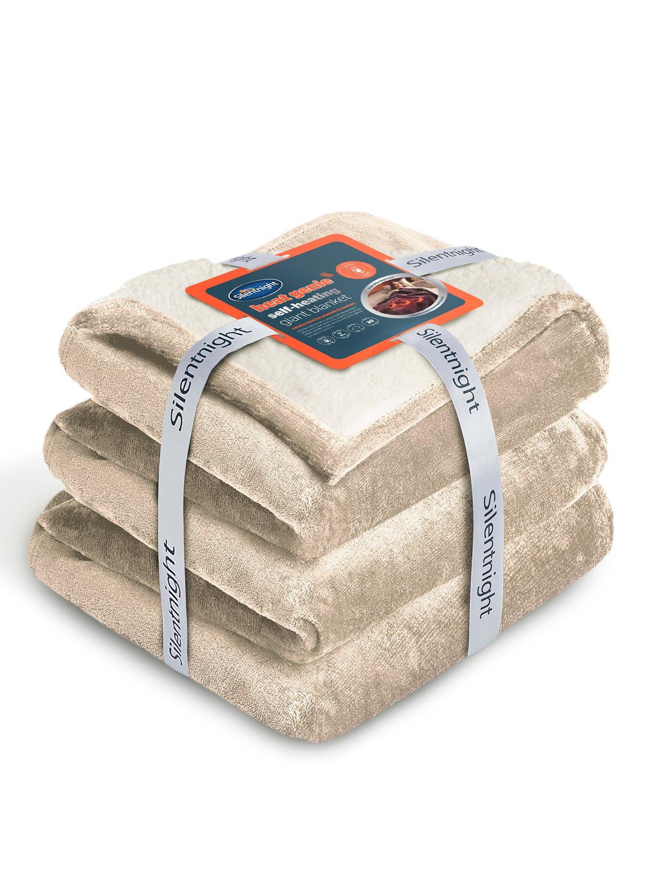 Image 1 of 7 of Silentnight Heat Genie Giant Blanket - Natural