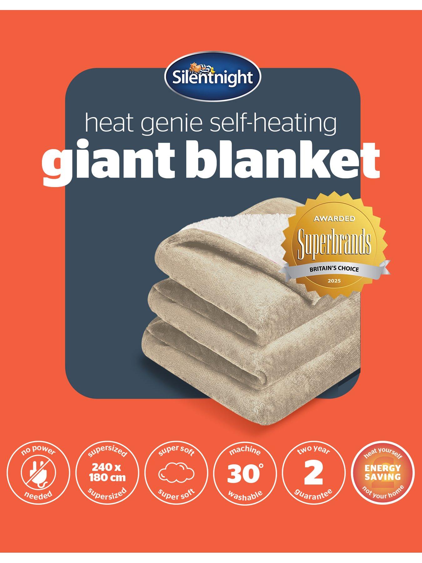 Image 7 of 7 of Silentnight Heat Genie Giant Blanket - Natural