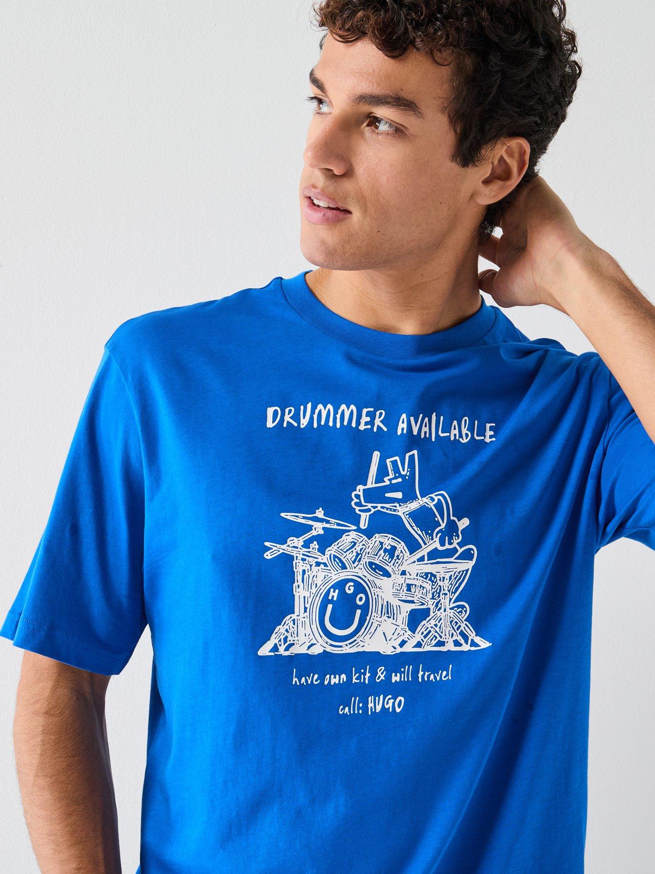 Image 5 of 5 of HUGO Namerix Graphic T-Shirt - Blue