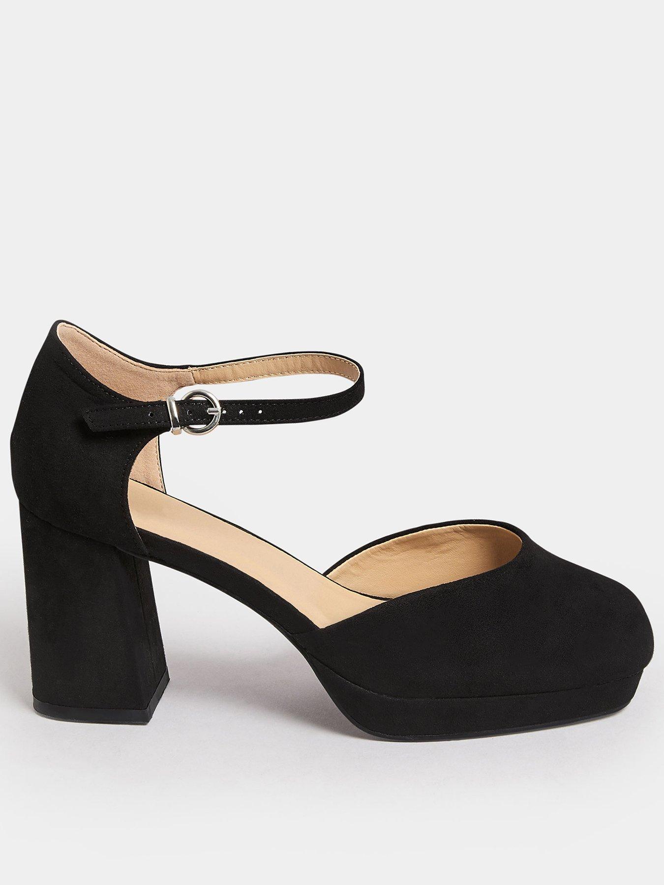 undefined Wide Fit Platform Court Shoe