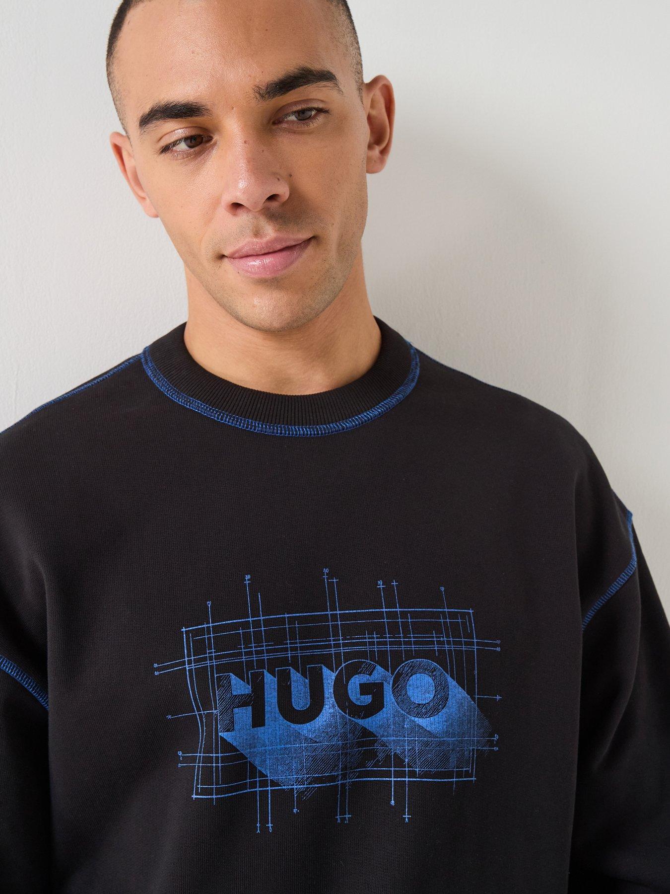 Image 6 of 6 of HUGO Hugo Blue Nothalic Crew Sweat