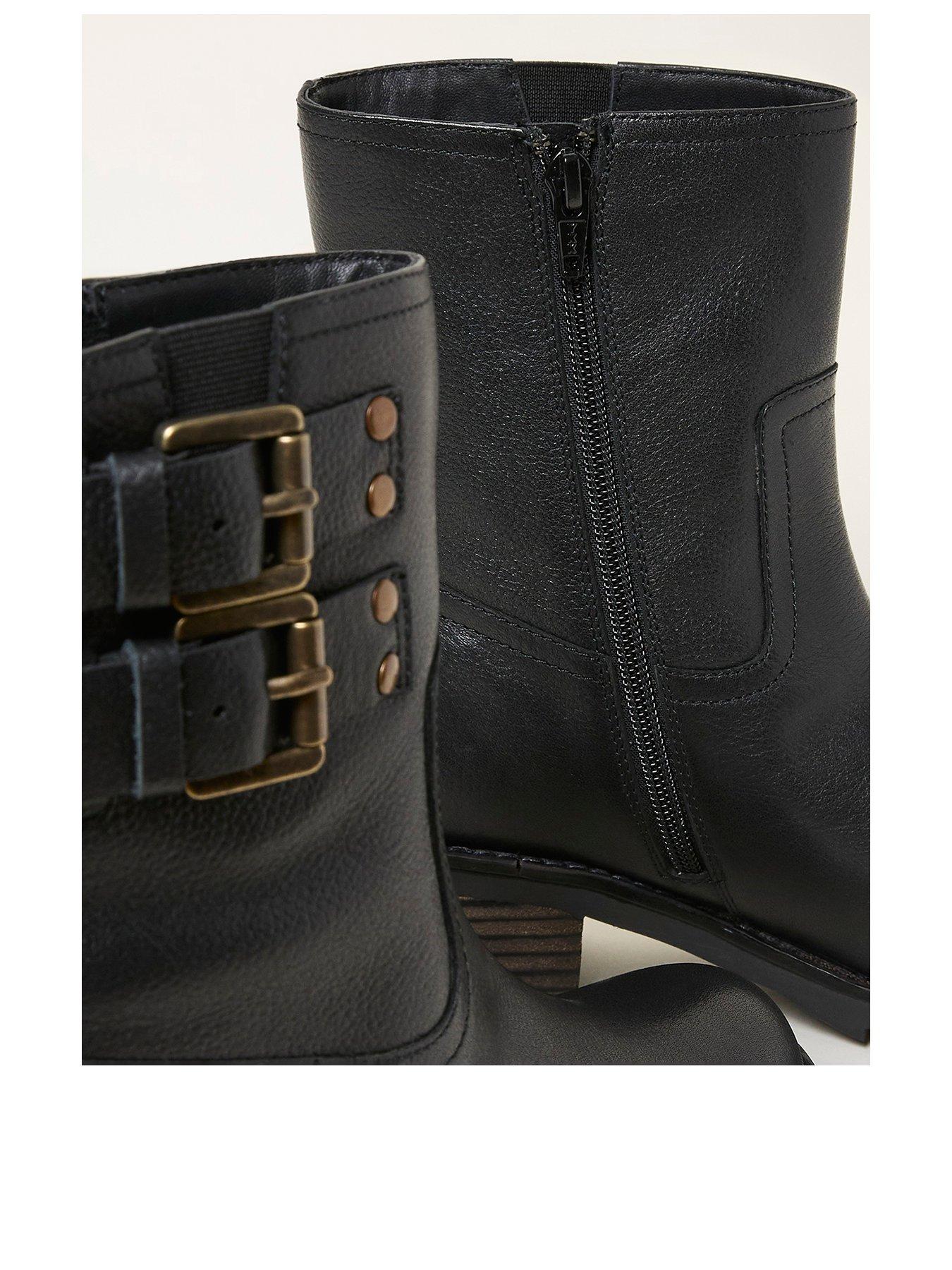 Image 3 of 3 of FatFace Libby Biker Boot - Black