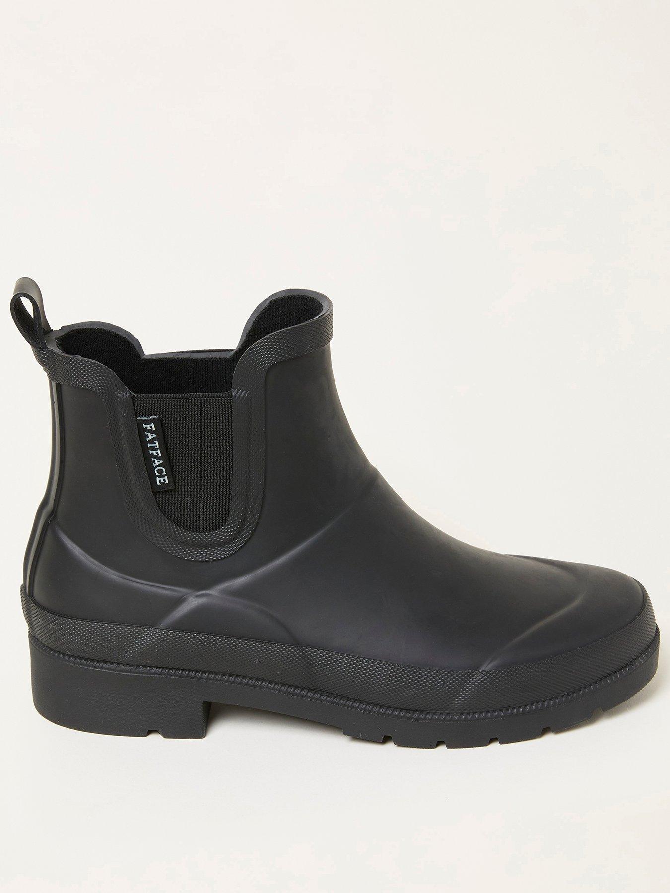 Image 1 of 3 of FatFace Rubber Ankle Wellies - Black