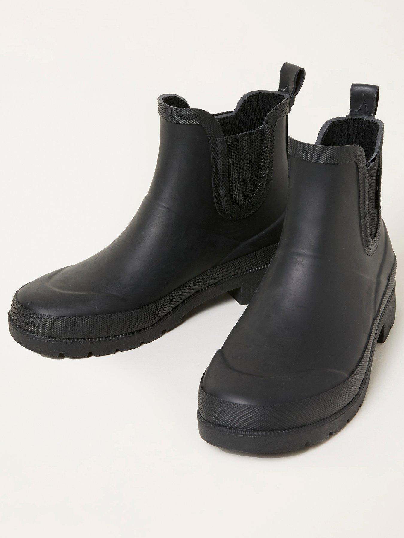 Image 2 of 3 of FatFace Rubber Ankle Wellies - Black