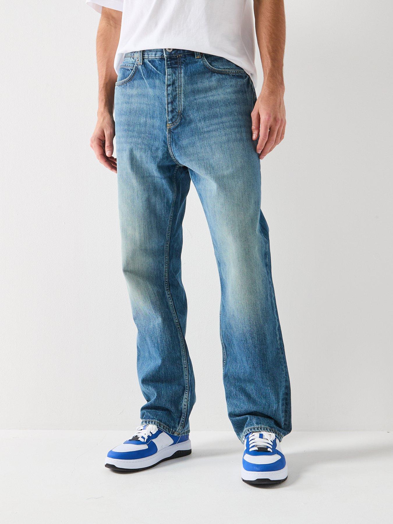 HUGO Nate Baggy Jeans, Blue, Size 34/32, Men