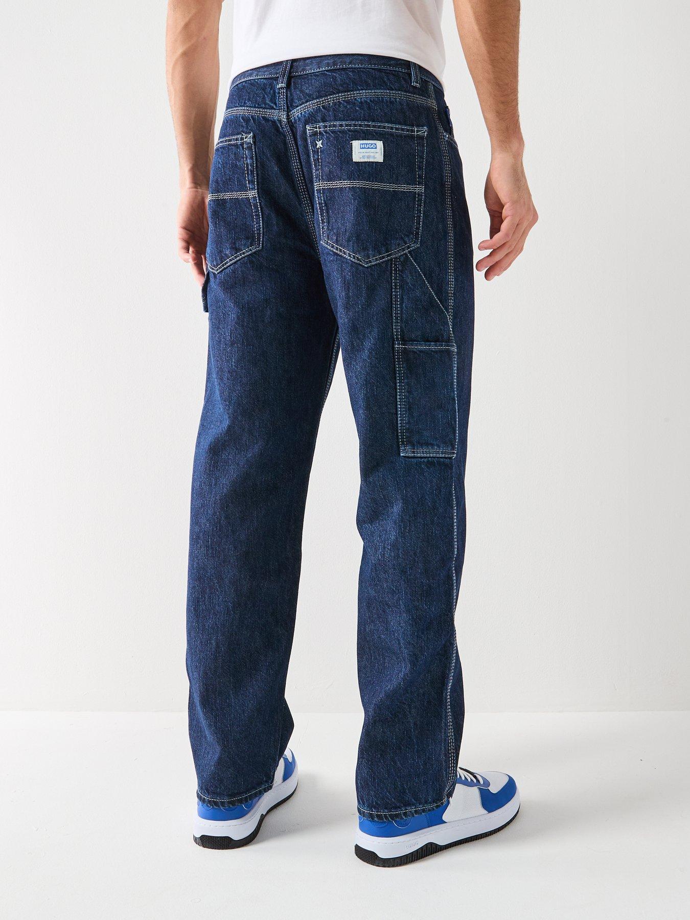 Image 2 of 6 of HUGO Blue Carpenter Baggy Jeans - Dark Blue