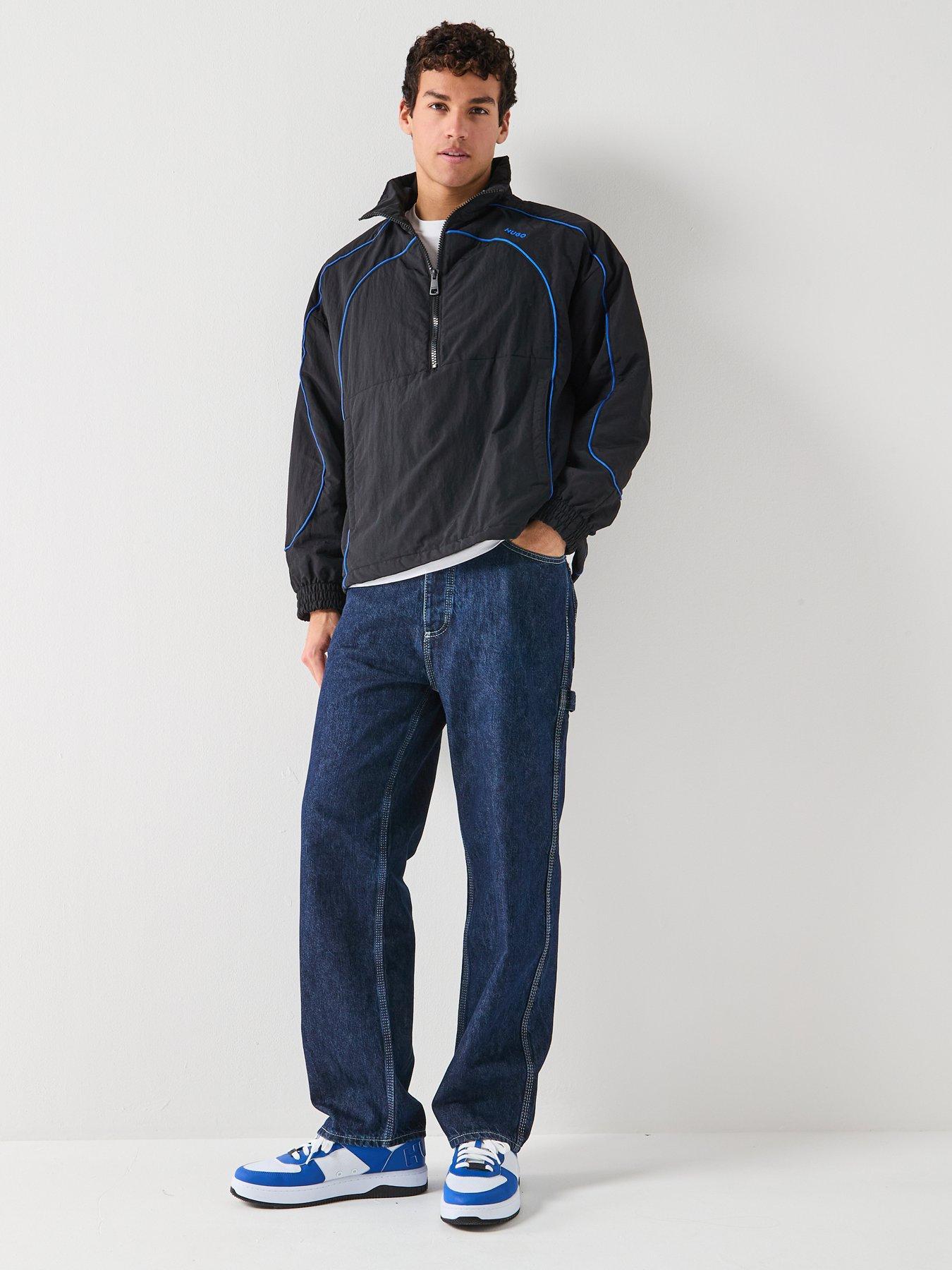 Image 3 of 6 of HUGO Blue Carpenter Baggy Jeans - Dark Blue