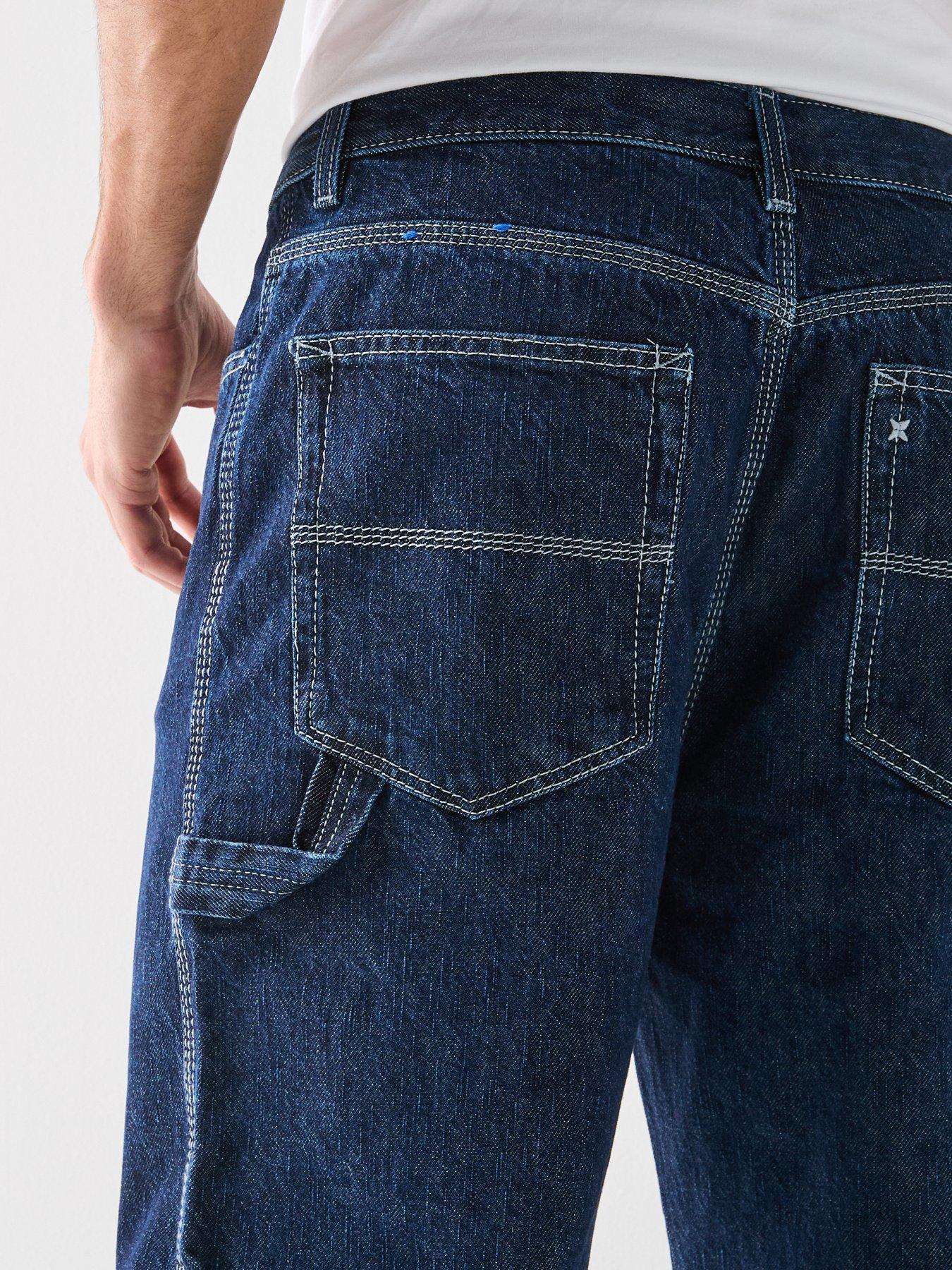 Image 6 of 6 of HUGO Blue Carpenter Baggy Jeans - Dark Blue