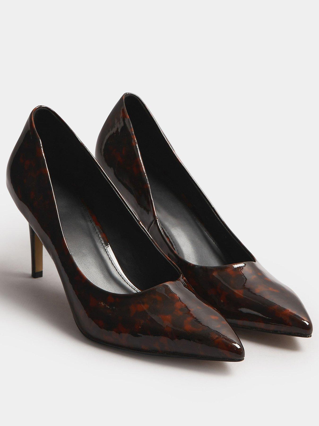 Long Tall Sally Tortoise Shell Point Court Shoe - Brown | Very