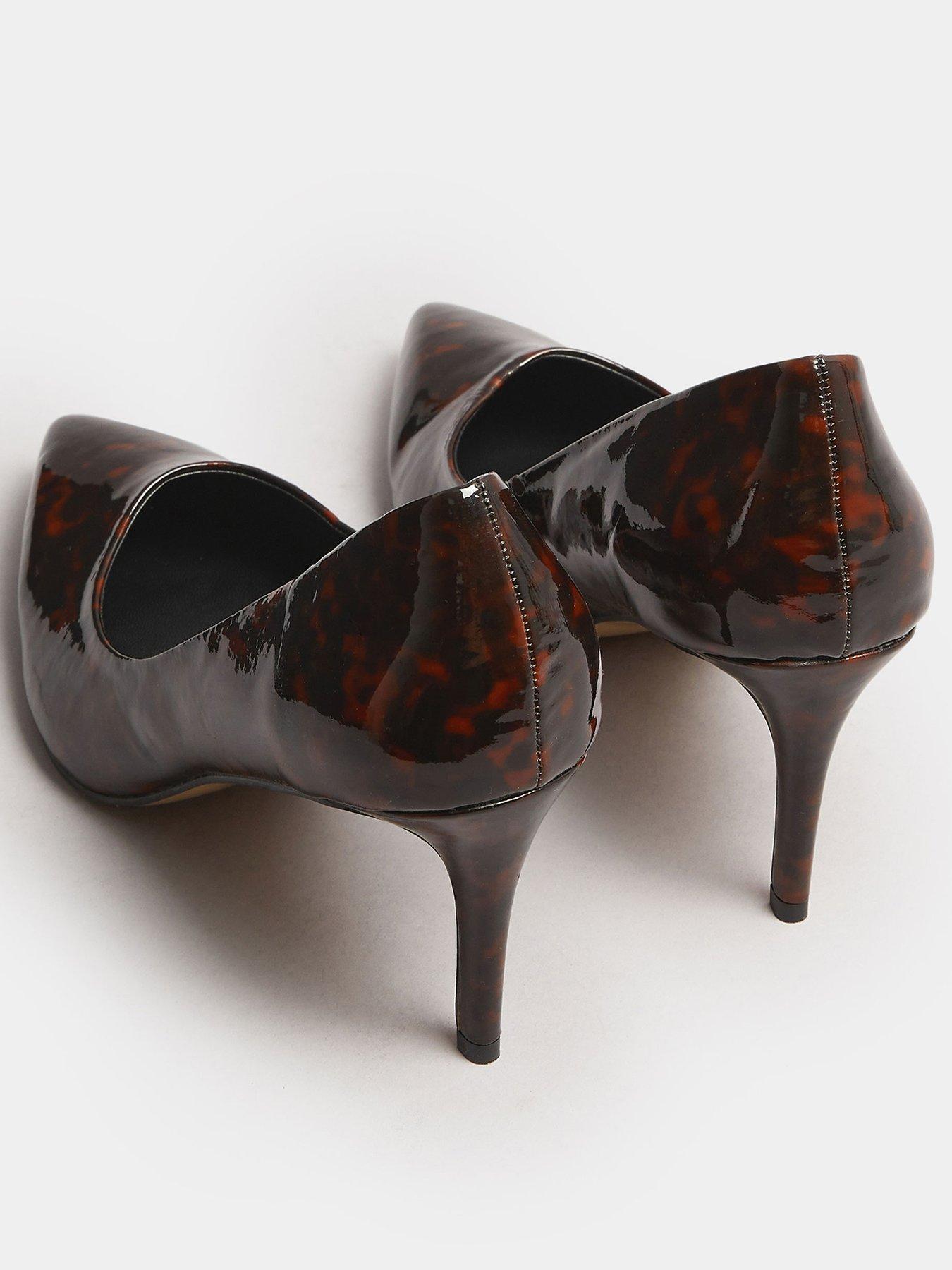 Long Tall Sally Tortoise Shell Point Court Shoe - Brown | Very
