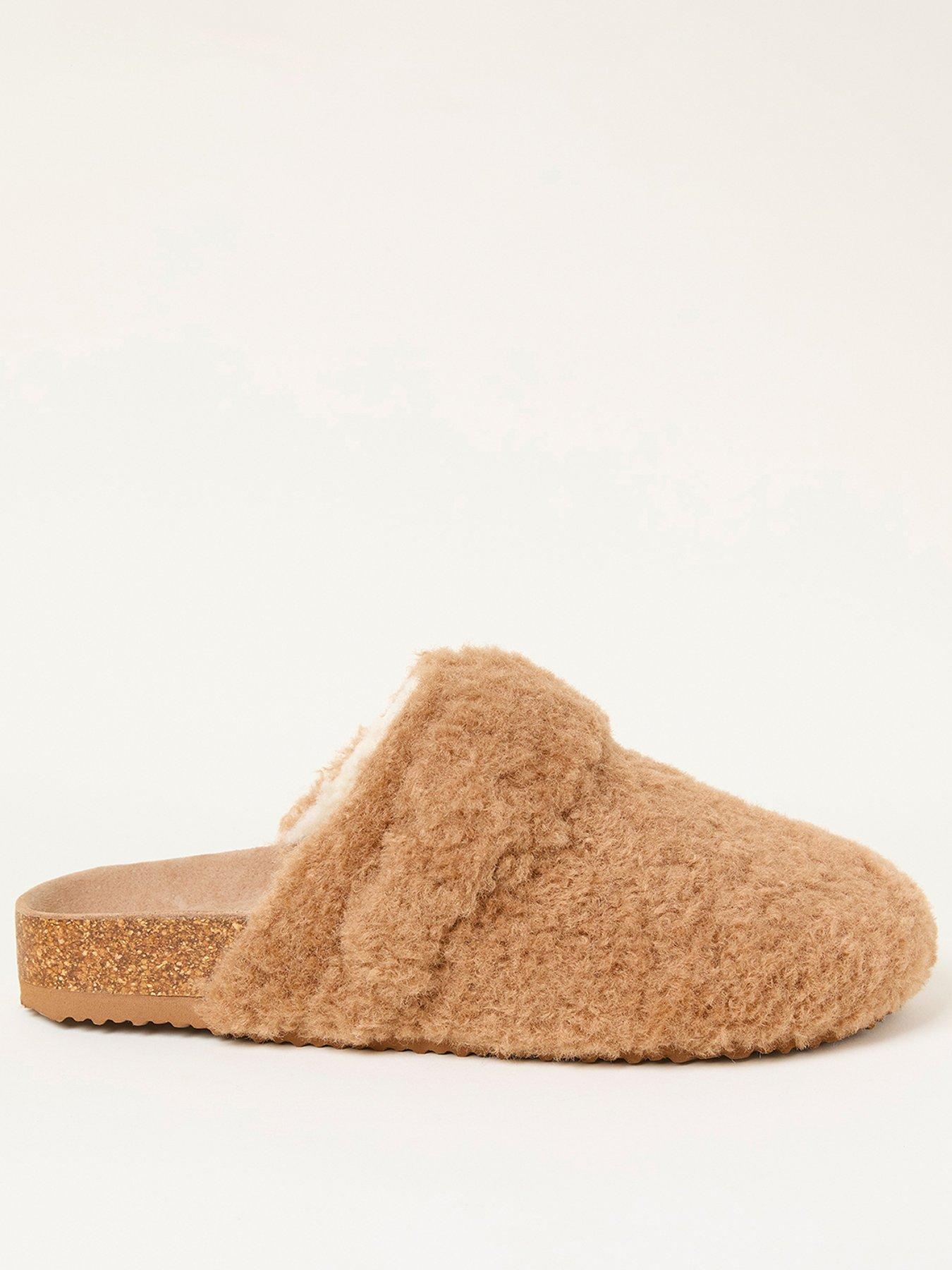 FatFace Teddy House Shoe - Tan Brown