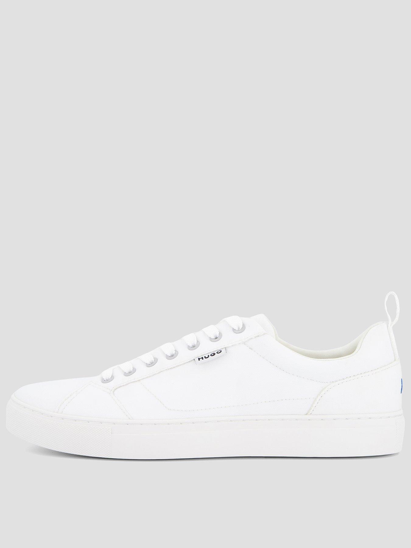 Image 1 of 7 of HUGO Blue Morrie Tenn PU Trainers - White