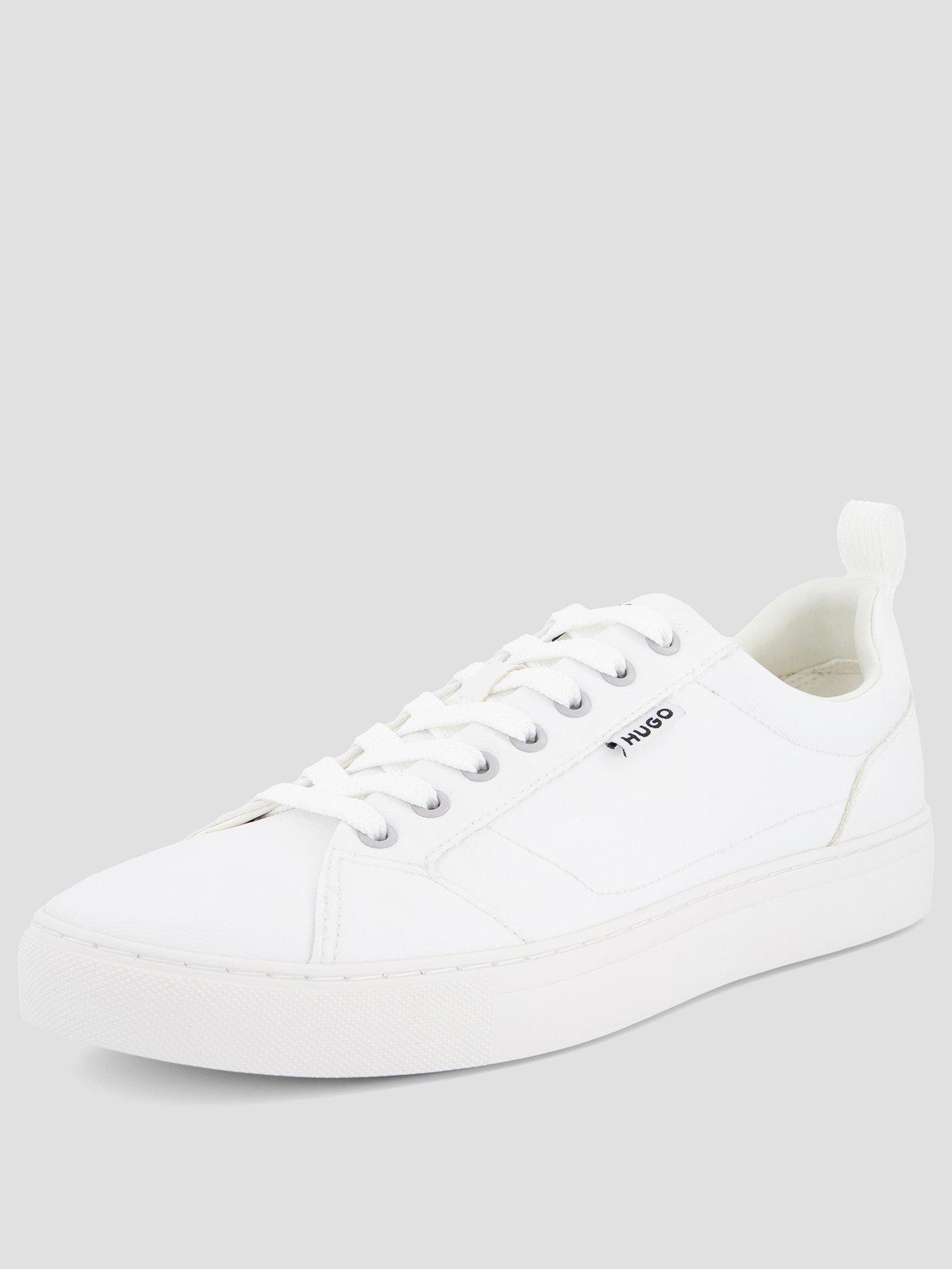 Image 2 of 7 of HUGO Blue Morrie Tenn PU Trainers - White