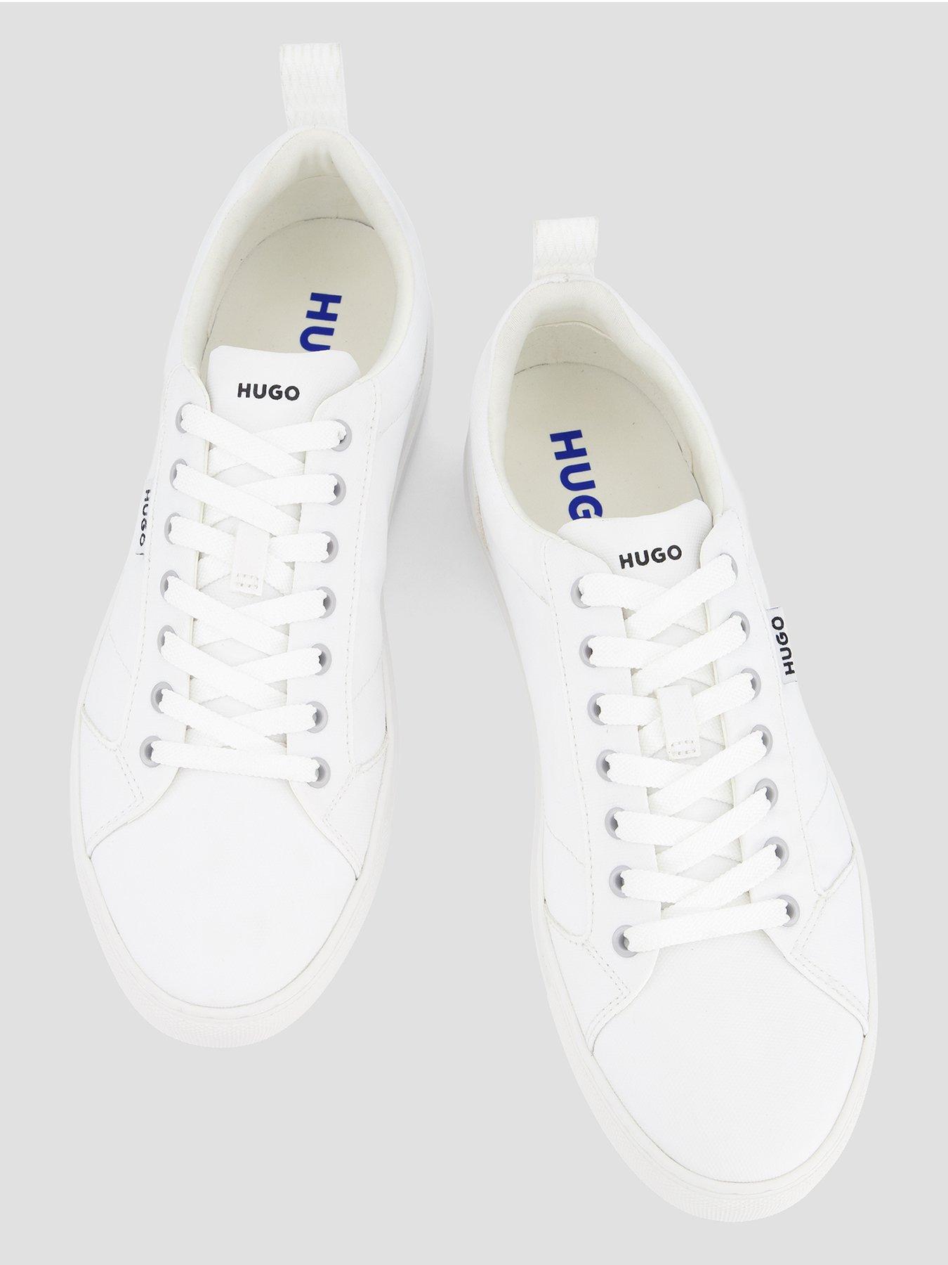 Image 3 of 7 of HUGO Blue Morrie Tenn PU Trainers - White