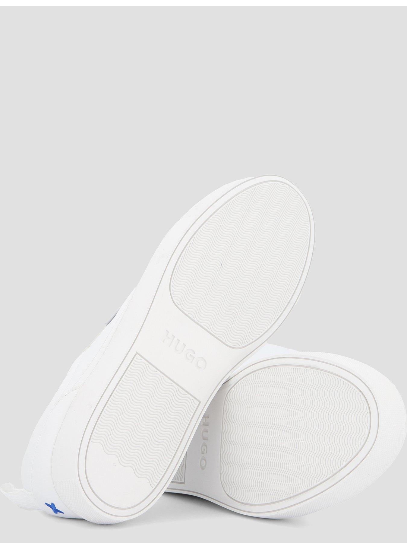 Image 4 of 7 of HUGO Blue Morrie Tenn PU Trainers - White