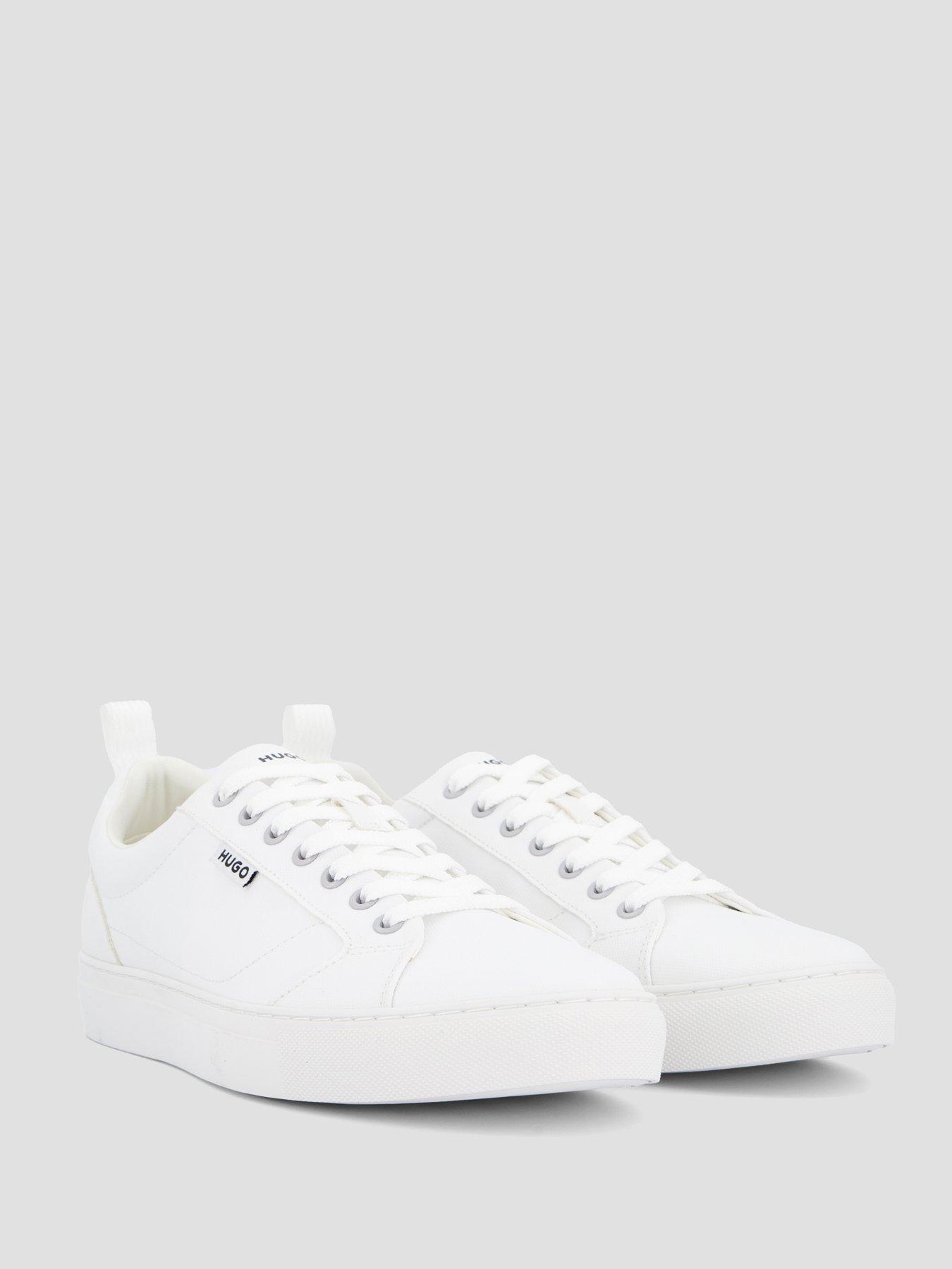 Image 6 of 7 of HUGO Blue Morrie Tenn PU Trainers - White