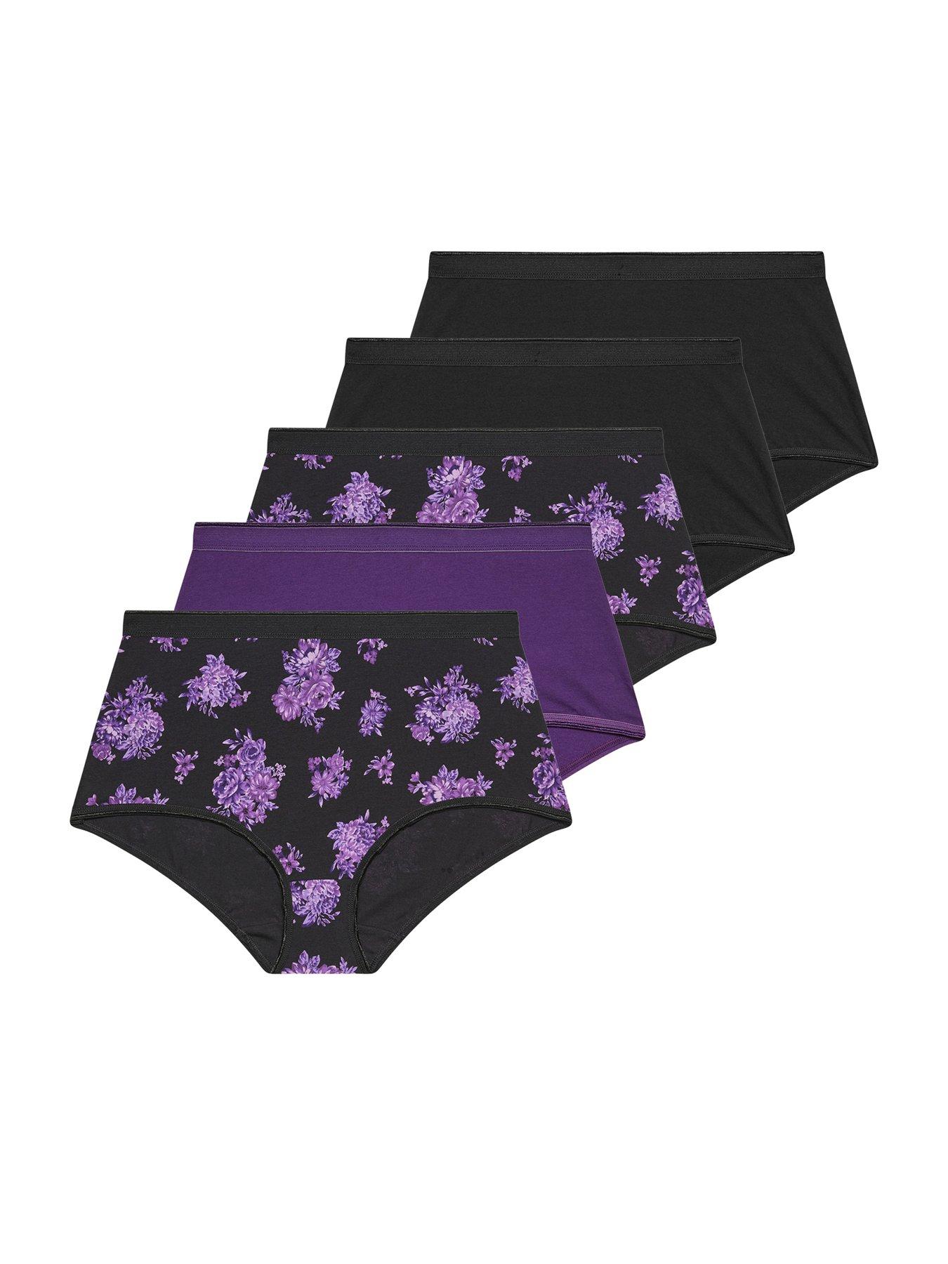yours-curve-5-pack-dahlia-floral-full-briefs-black