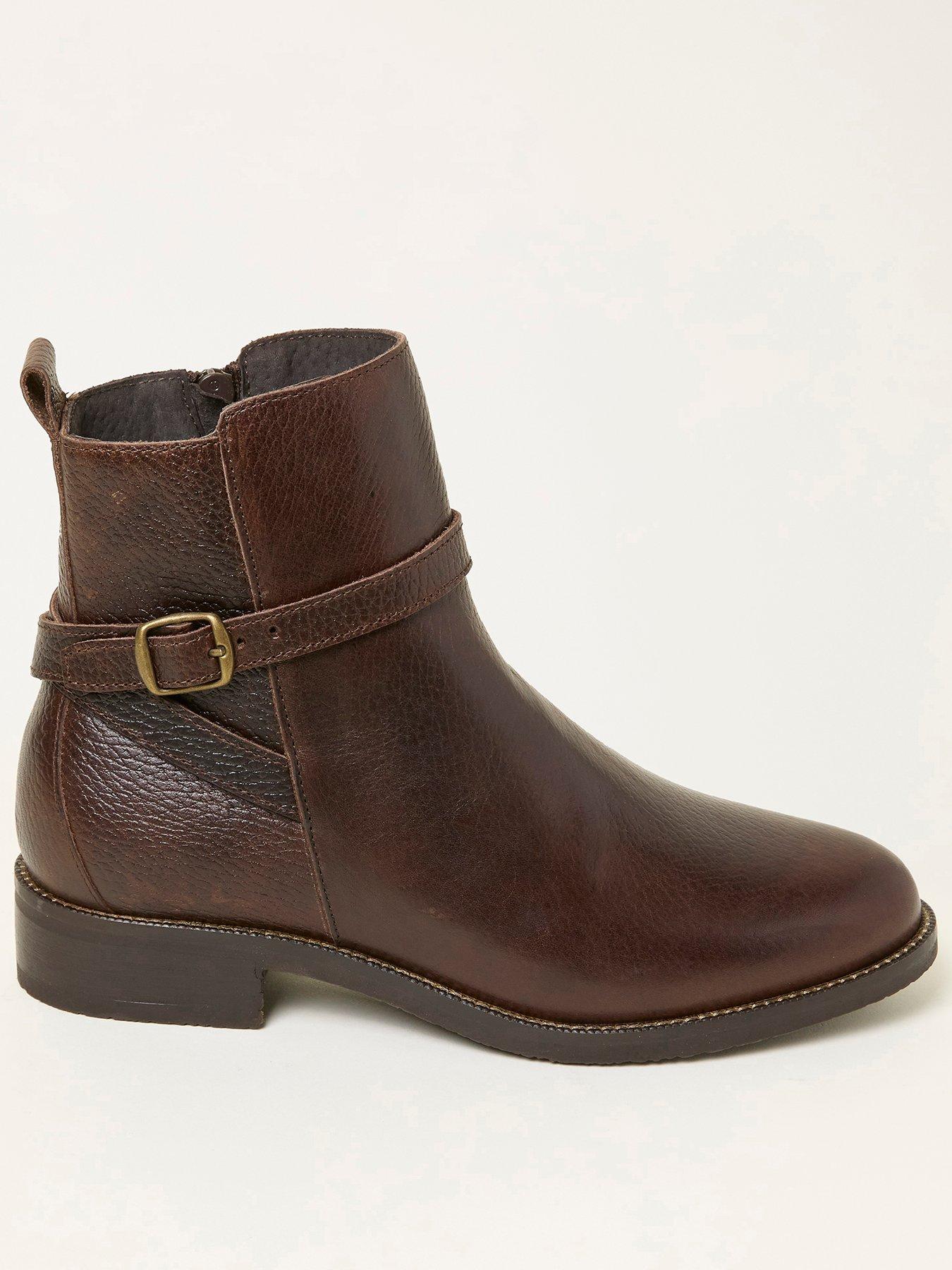 FatFace Avery Buckle Boot - Chocolate Brown