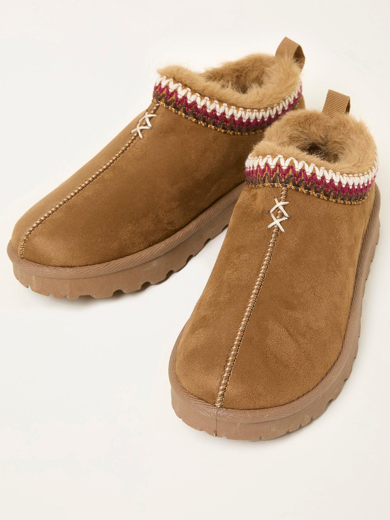 FatFace Lyra Mule Slipper Tan Brown Very