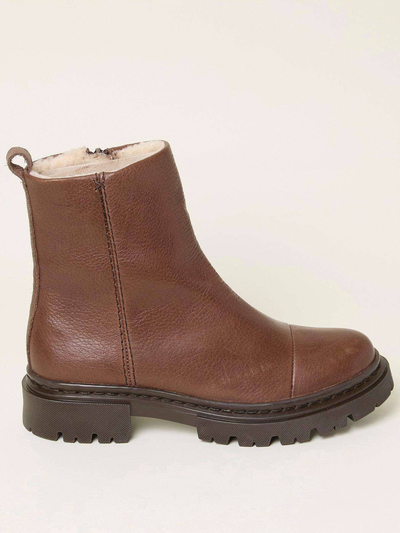 Image 1 of 3 of FatFace Winslie Boots - Chocolate Brown