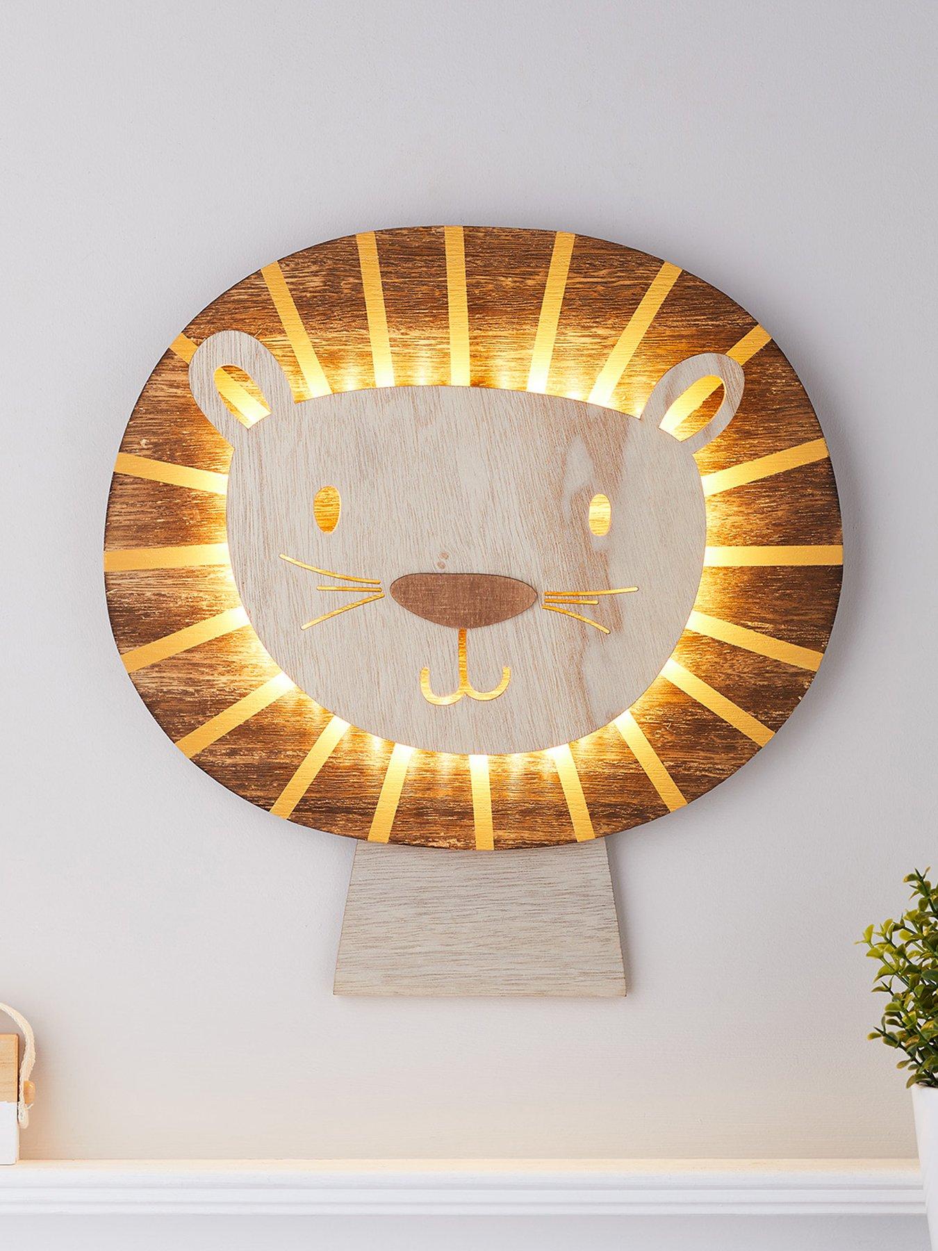 Image 1 of 6 of Lights4Fun Lion Wall Light
