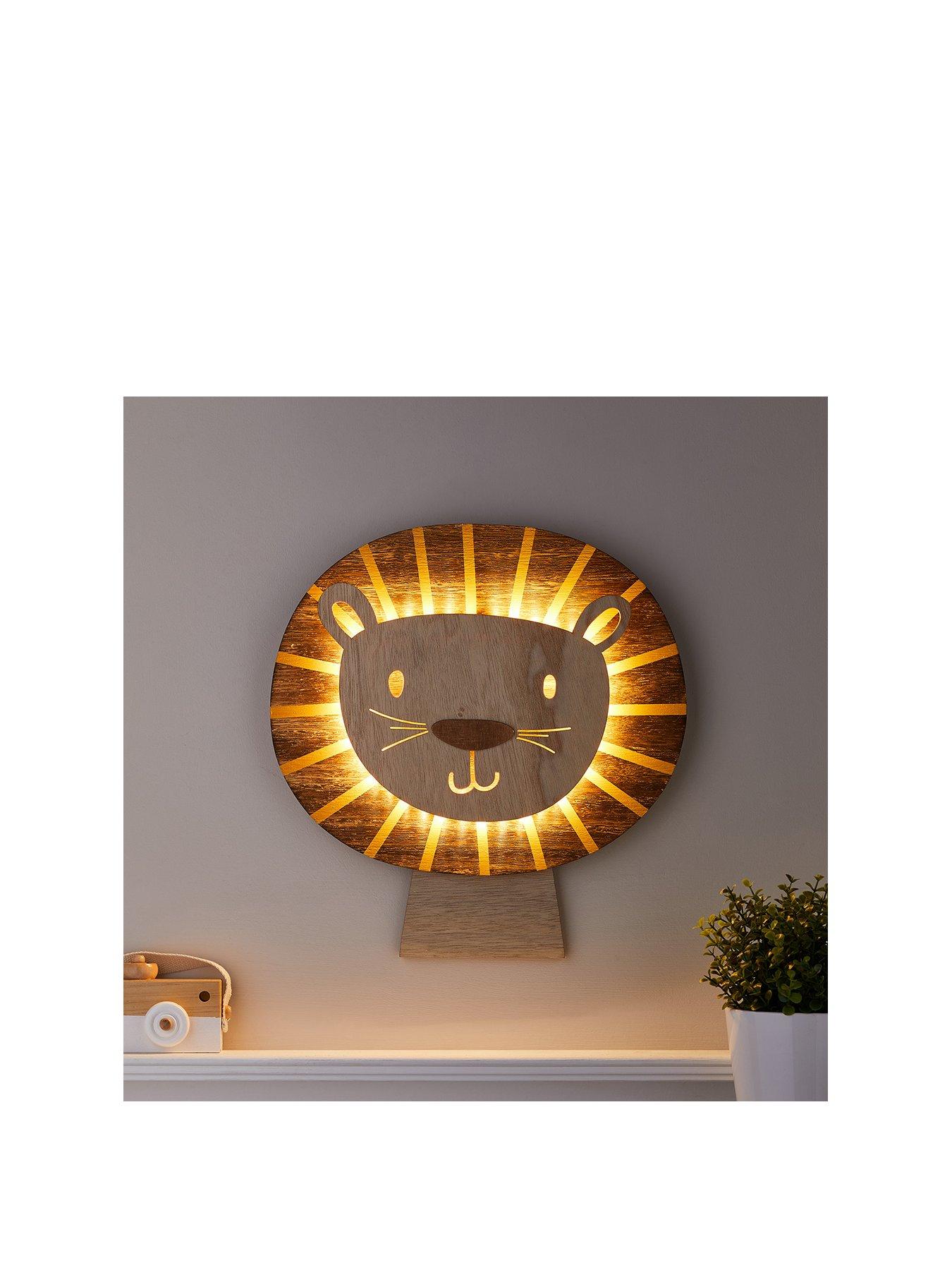 Image 2 of 6 of Lights4Fun Lion Wall Light