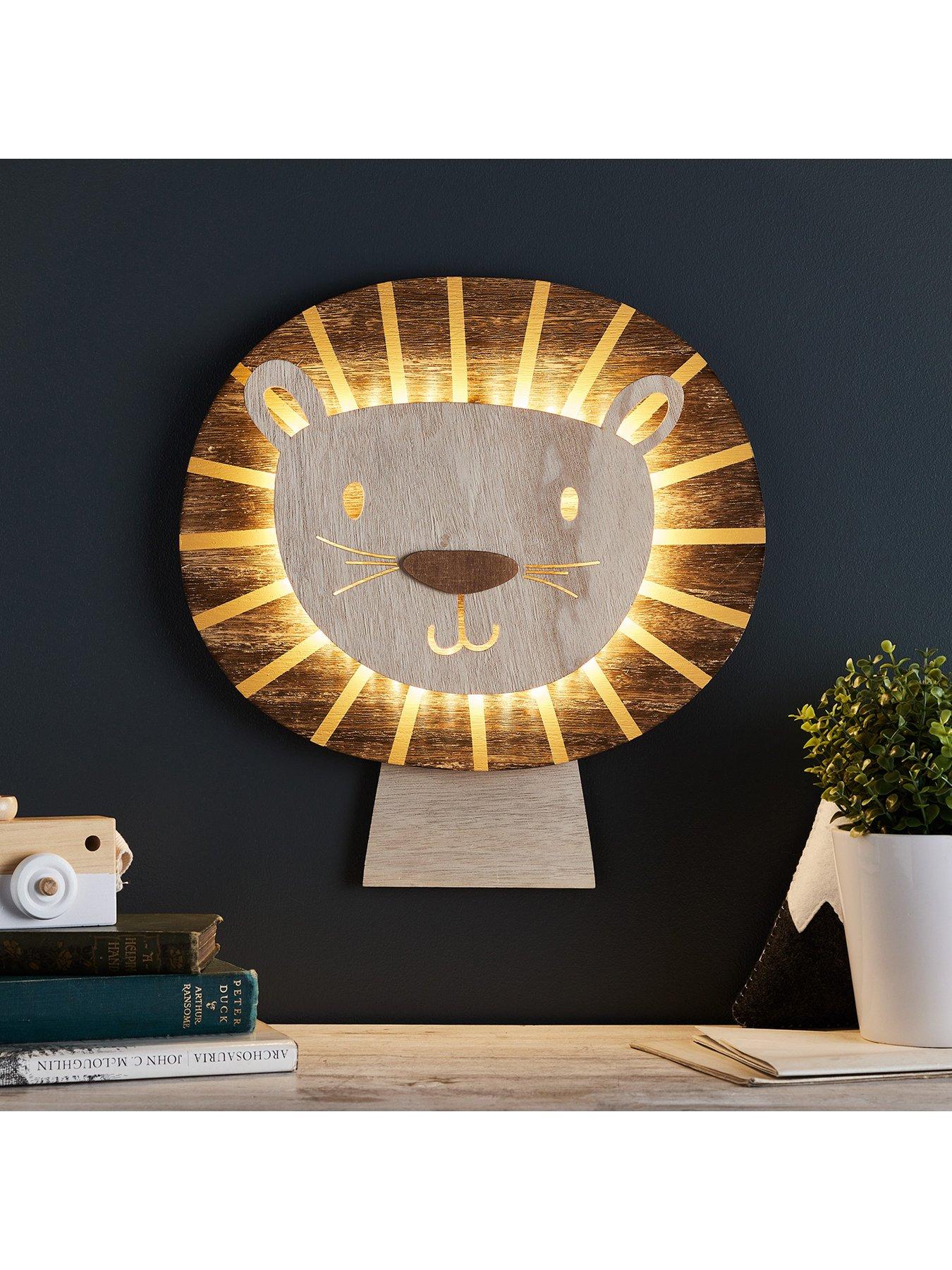 Image 3 of 6 of Lights4Fun Lion Wall Light