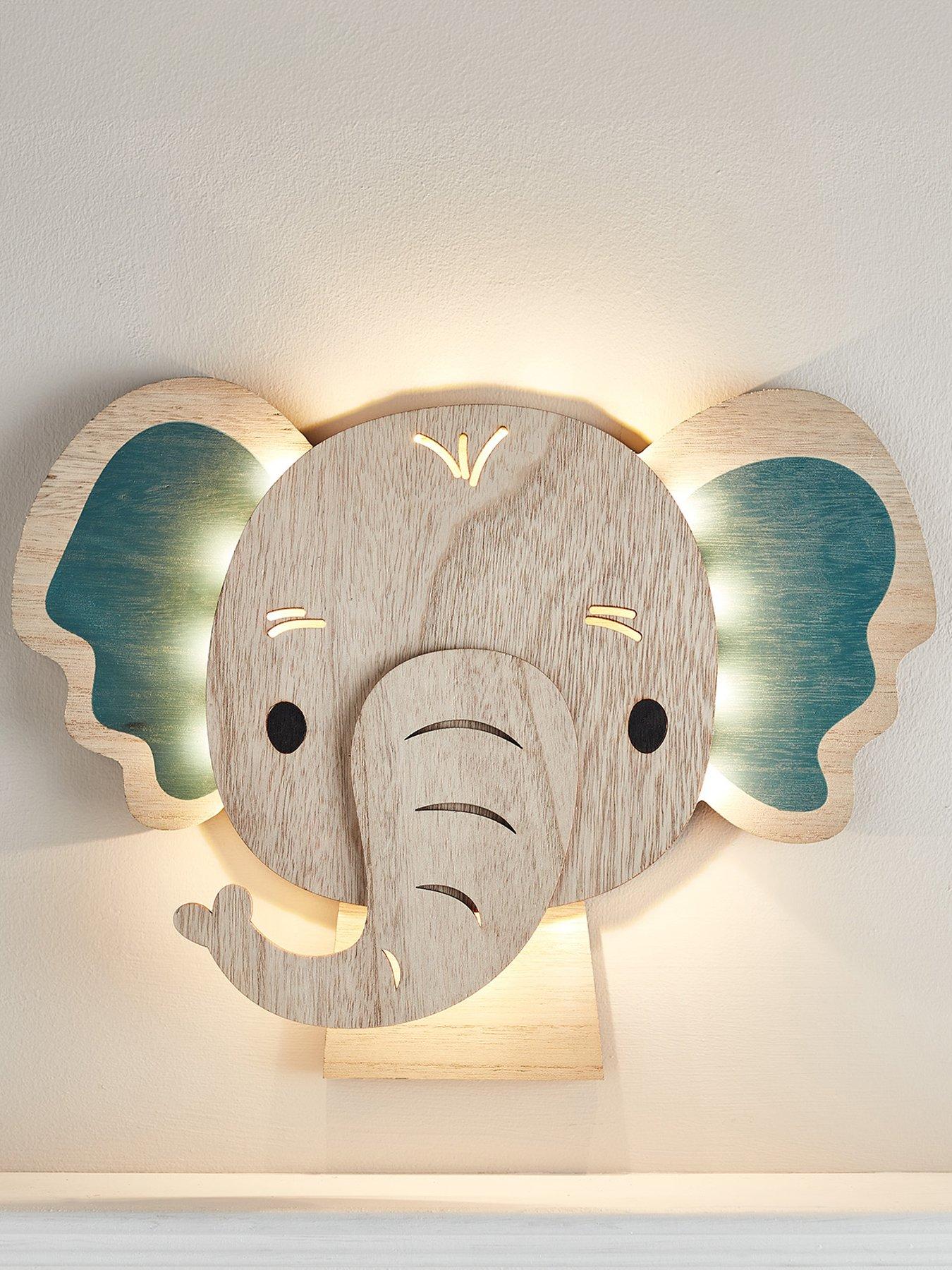 Lights4Fun Elephant Children's Wall Light