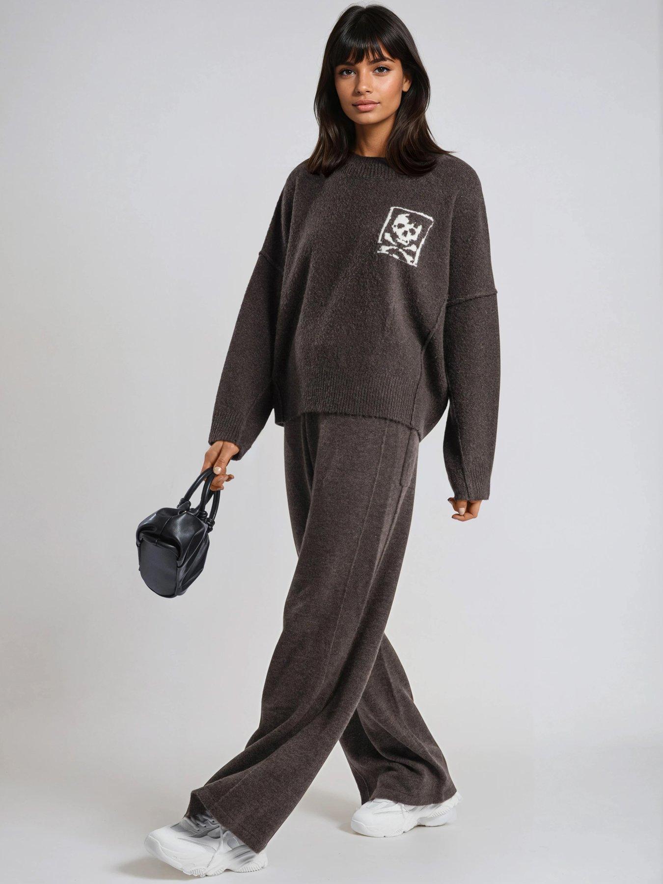 religion-knitted-quiet-luxury-skull-jacquard-trouser-brown