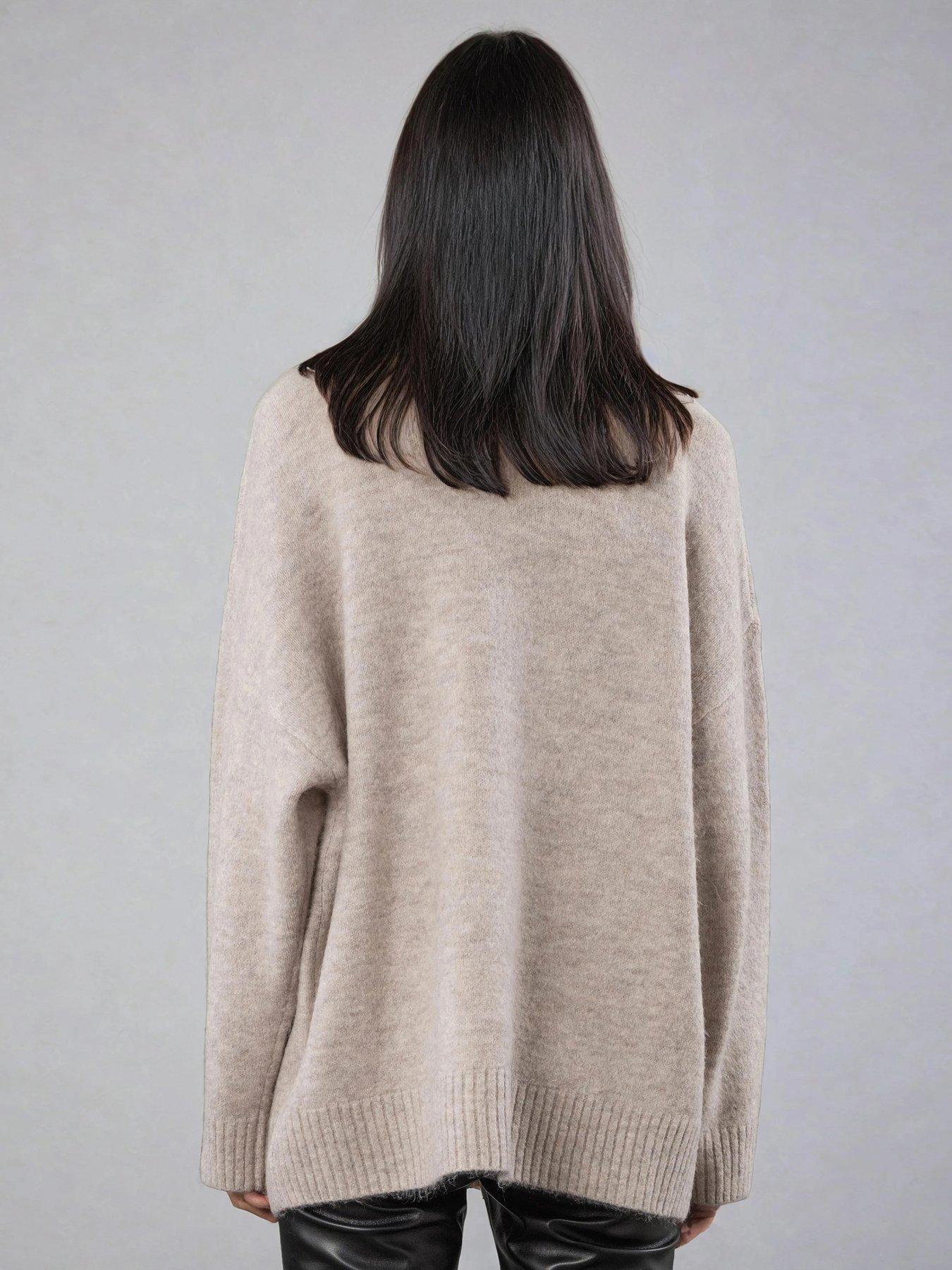 Image 2 of 6 of Religion Hatty Oversized Rock N' Roll Jumper  - Nude