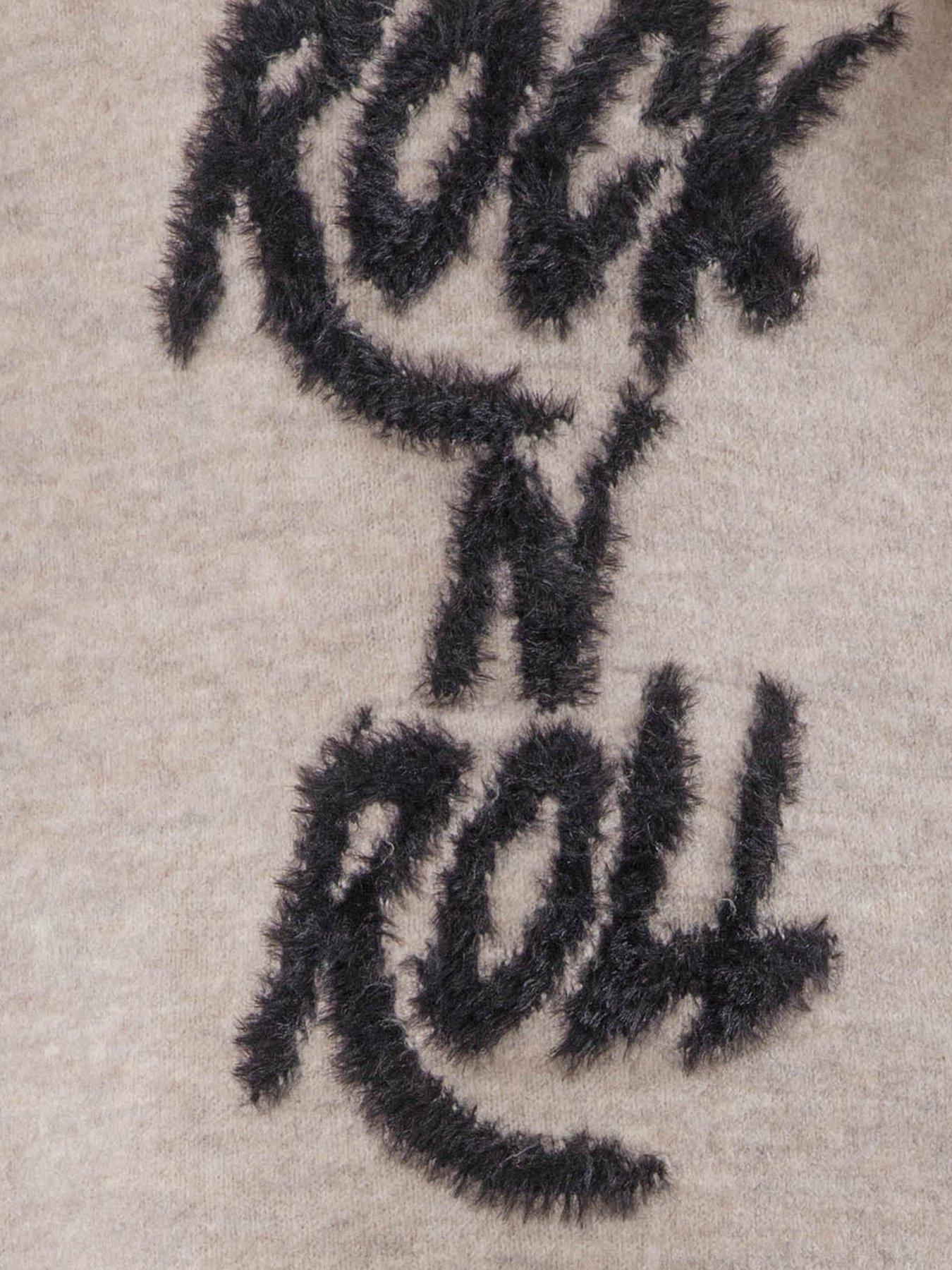 Image 6 of 6 of Religion Hatty Oversized Rock N' Roll Jumper  - Nude