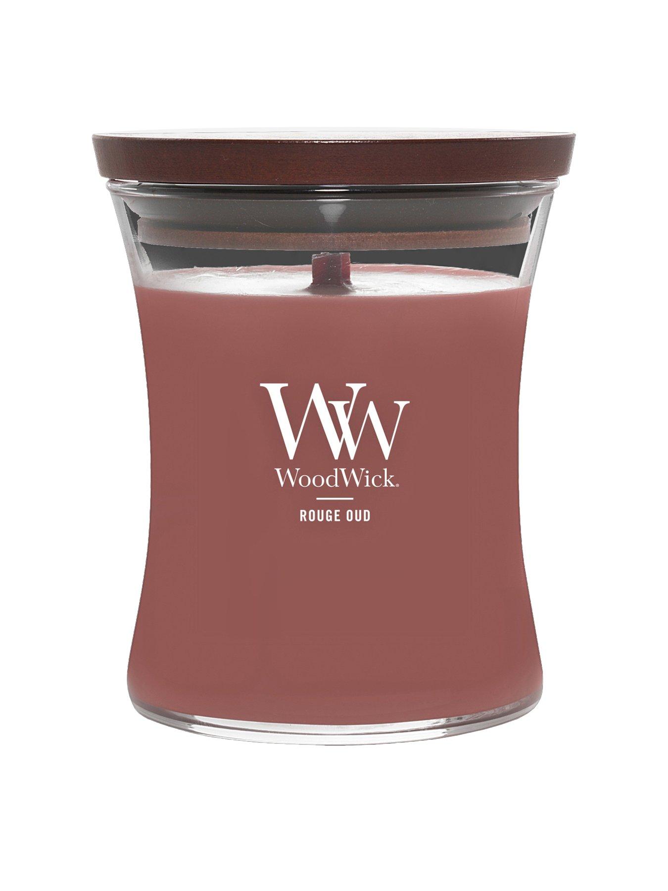 Image 1 of 4 of WoodWick Medium Hourglass Candle - Rouge Oud