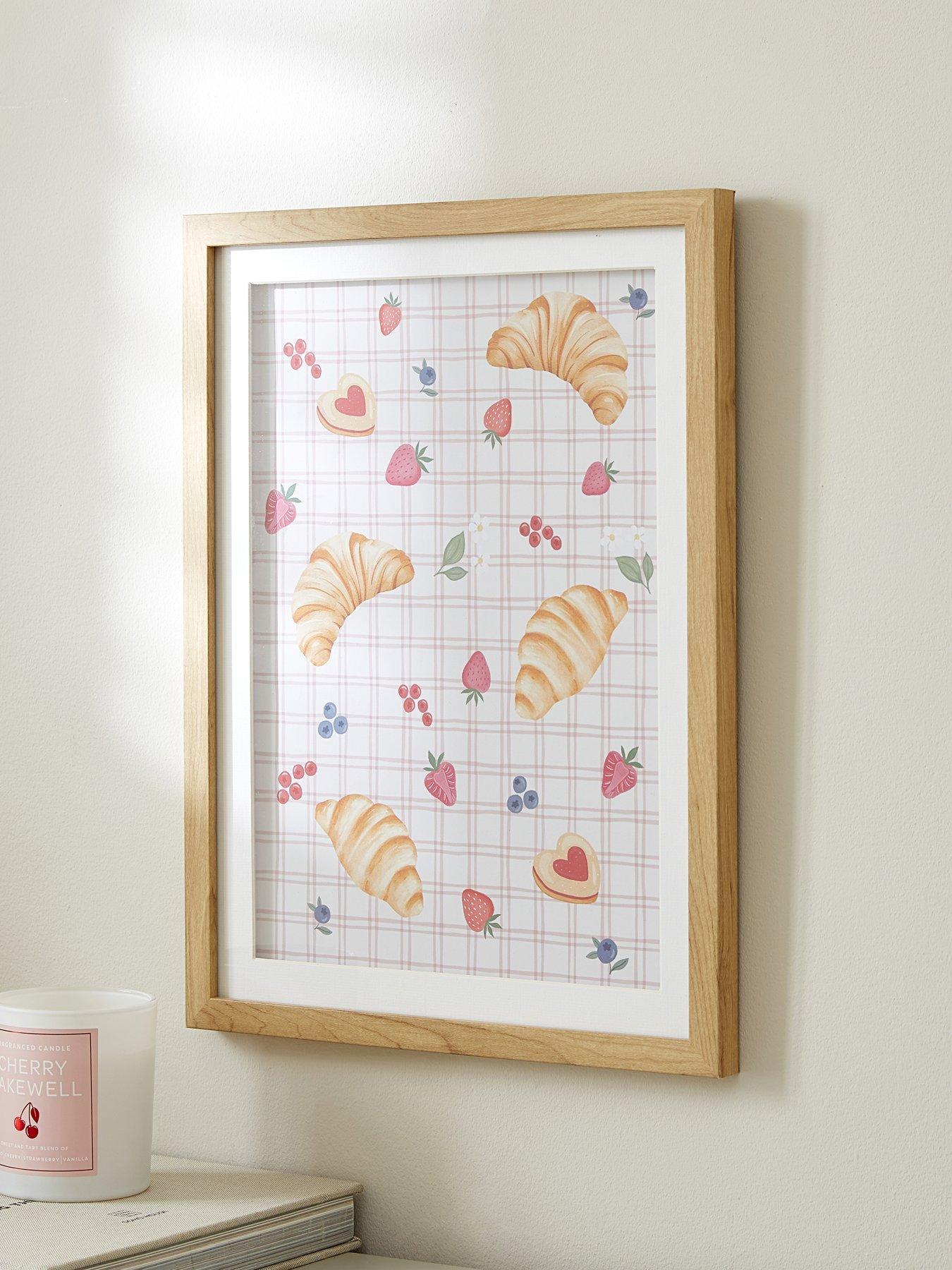 Image 1 of 6 of The Very Collection Croissant Print Framed Wall Art