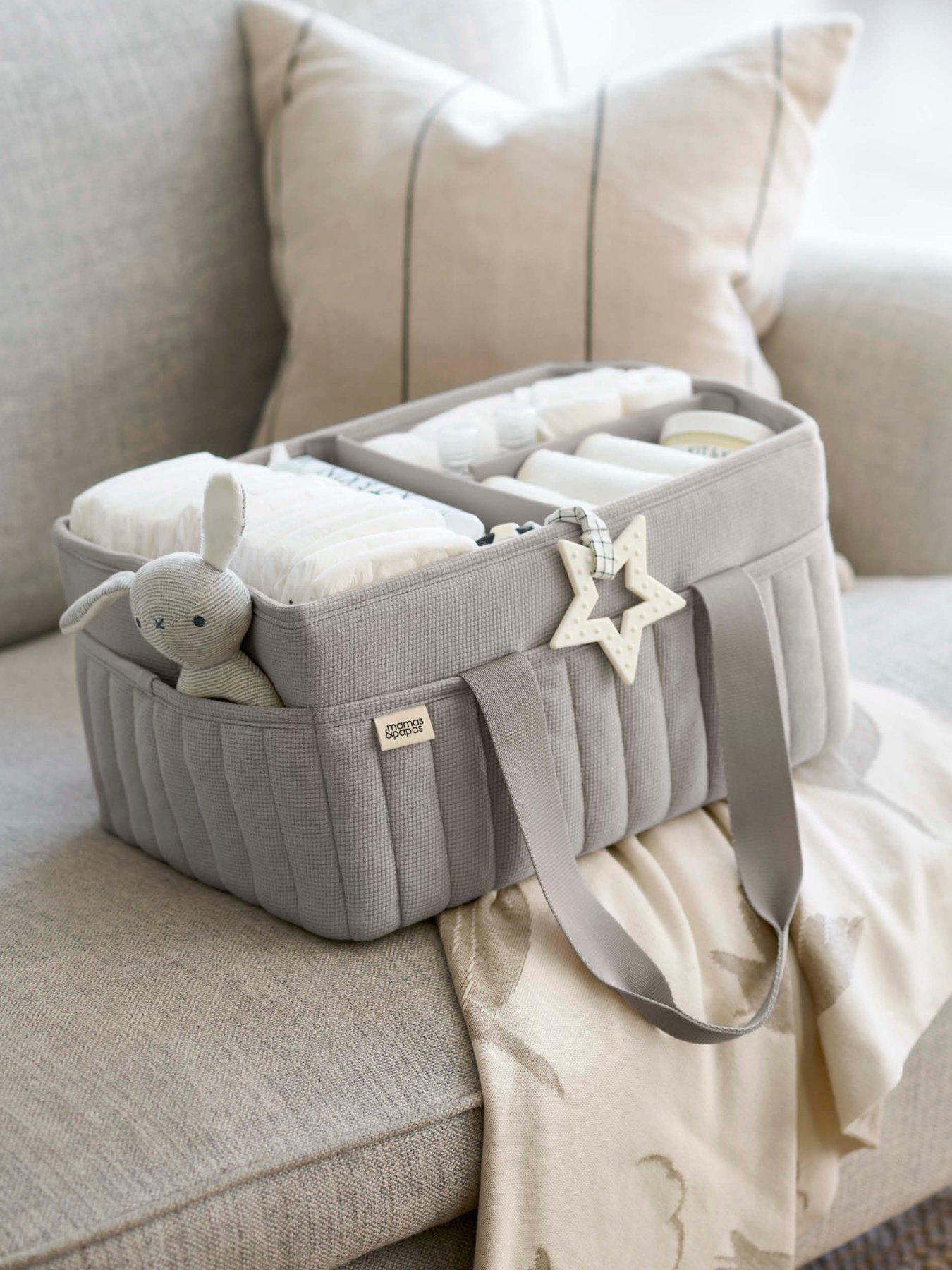 Mamas & Papas Nappy Caddy - Grey Waffle