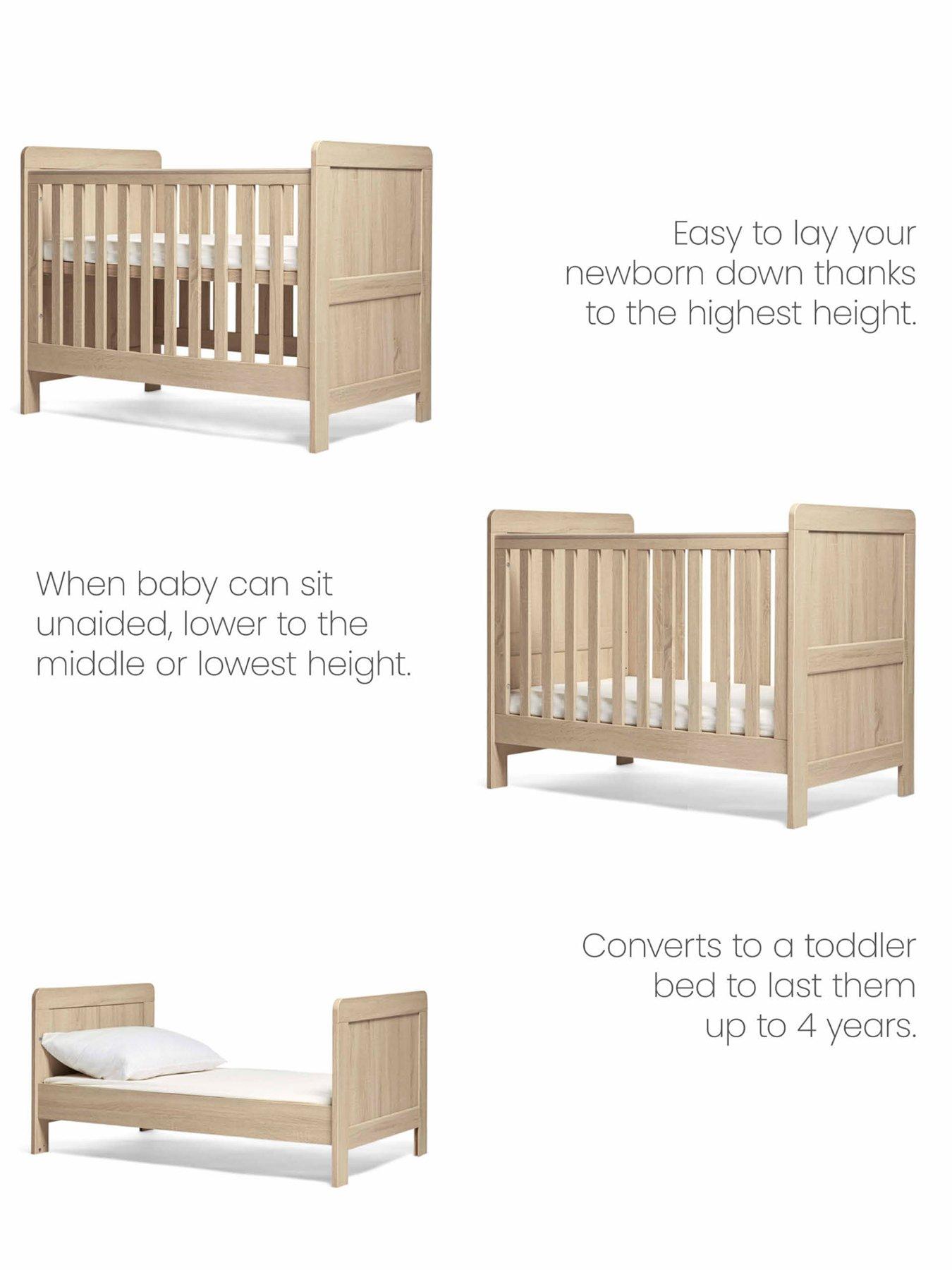 Image 1 of 6 of Mamas & Papas Atlas Small Cotbed Light Oak