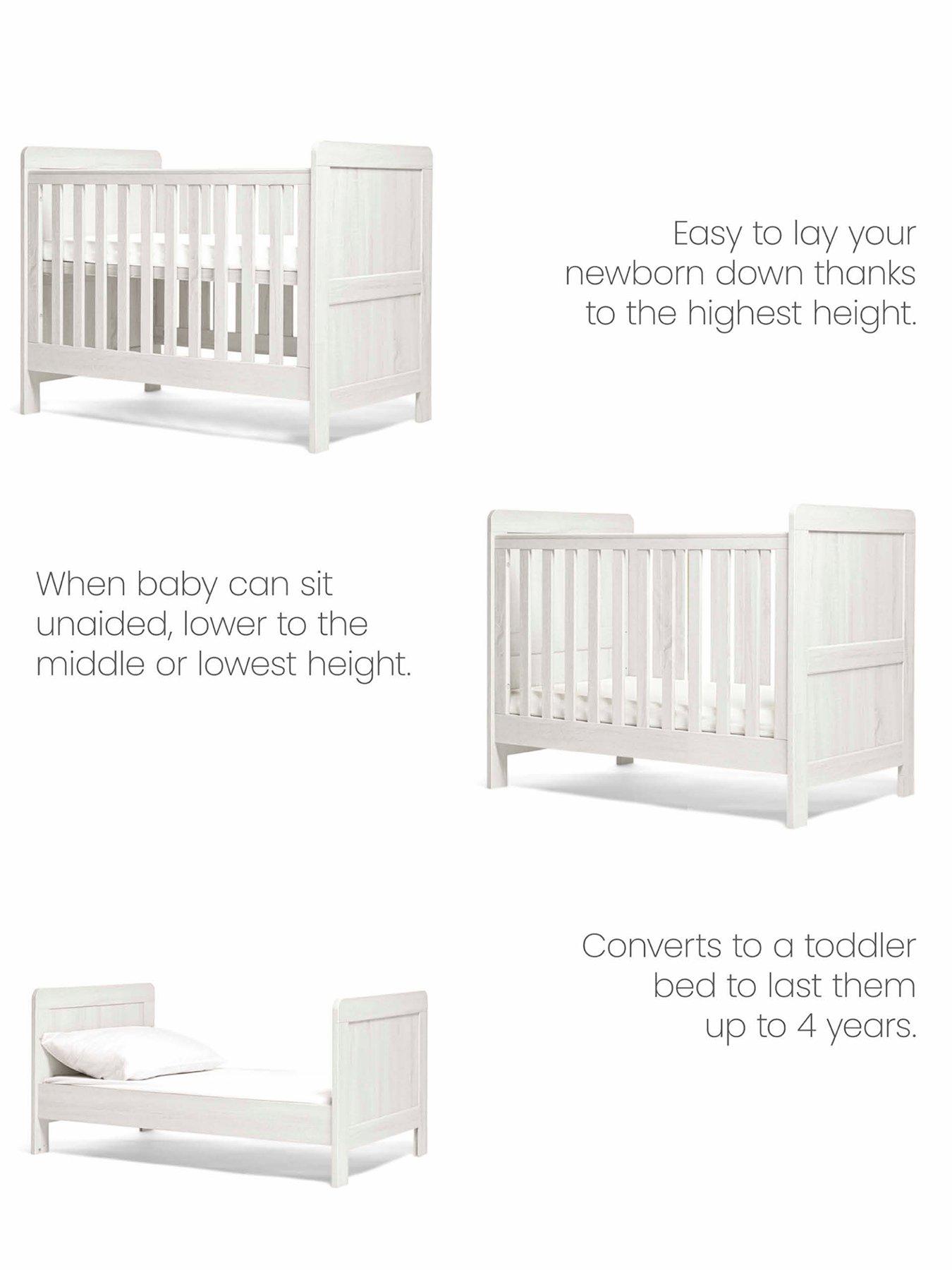 Mamas & Papas Atlas Small Cotbed Set (Small Cotbed  &  Dresser) White