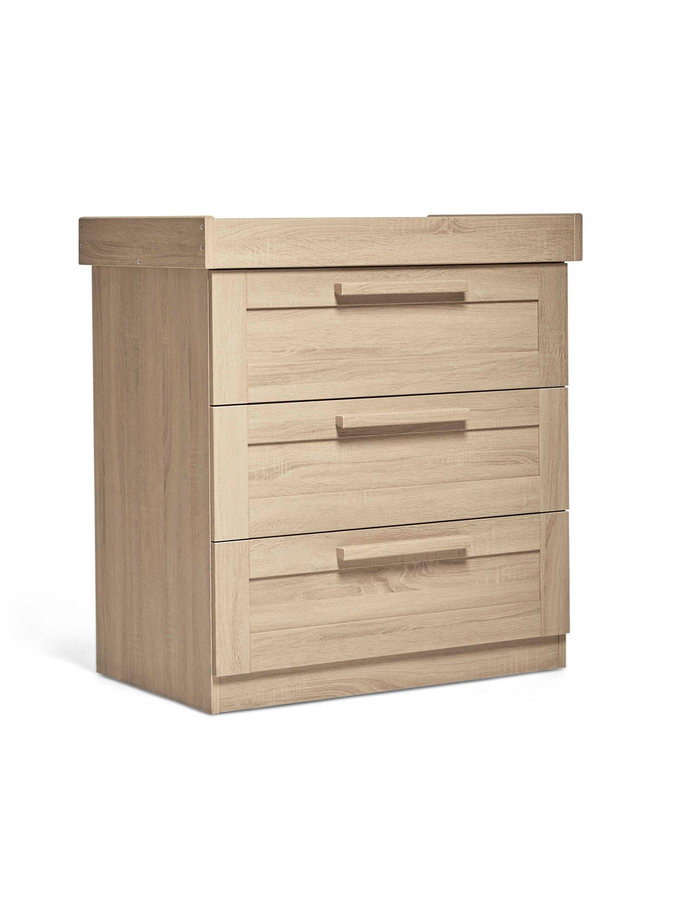 Image 6 of 6 of Mamas & Papas Atlas Small Cotbed Set (Small Cotbed &amp; Dresser) Light Oak