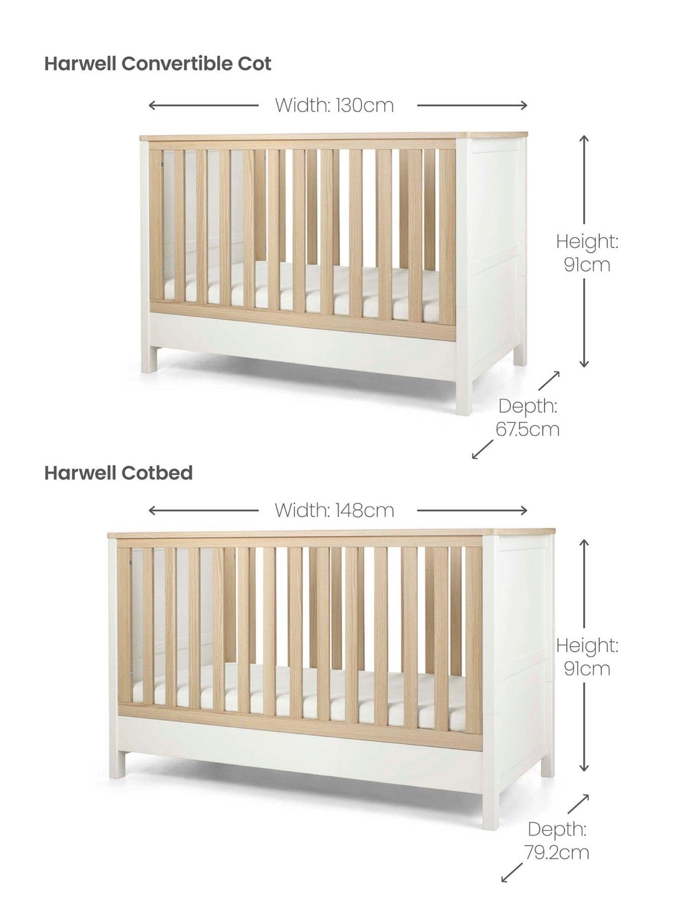 Mamas & Papas Harwell Small Cotbed White Natural