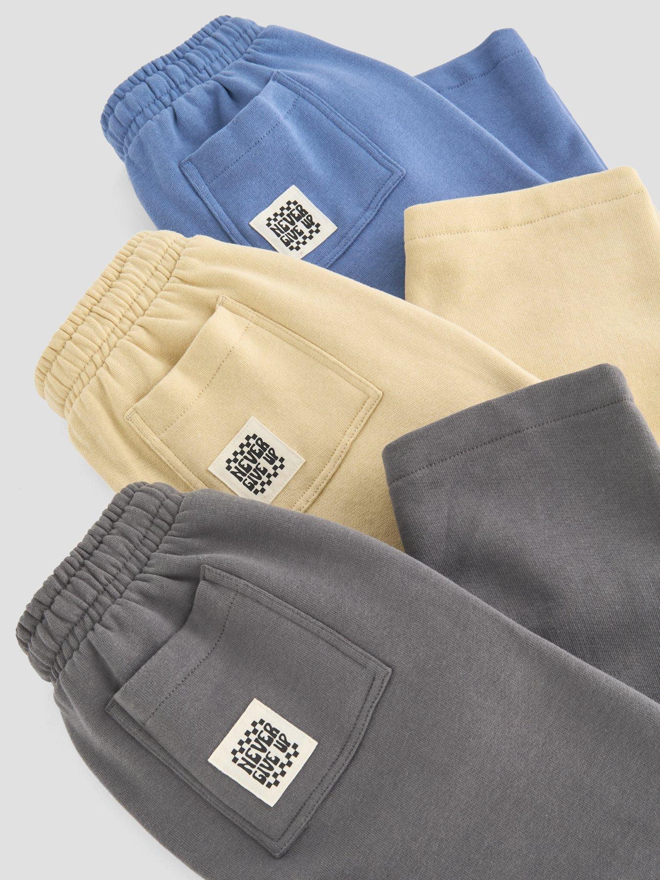 The Very Collection Boys 3 Pack Back Detail Straight Leg Joggers