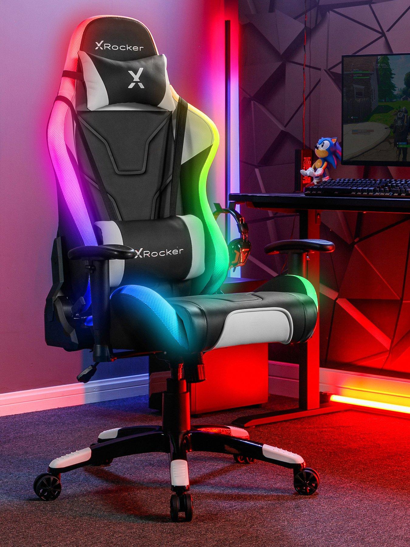 X Rocker X Rocker Agility RGB eSport Ergonomic Gaming Chair with App-Controlled LEDs - Black