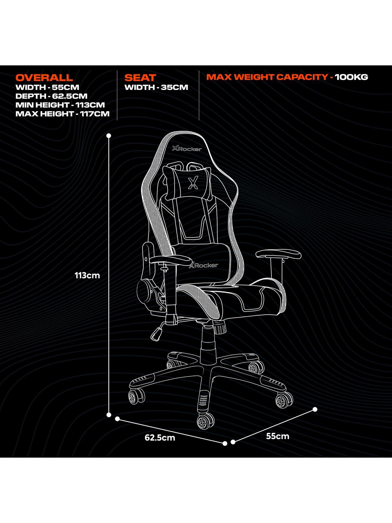 X Rocker Gaming Bundle - Lumio Compact RGB 110cm Desk and Agility Jr ...