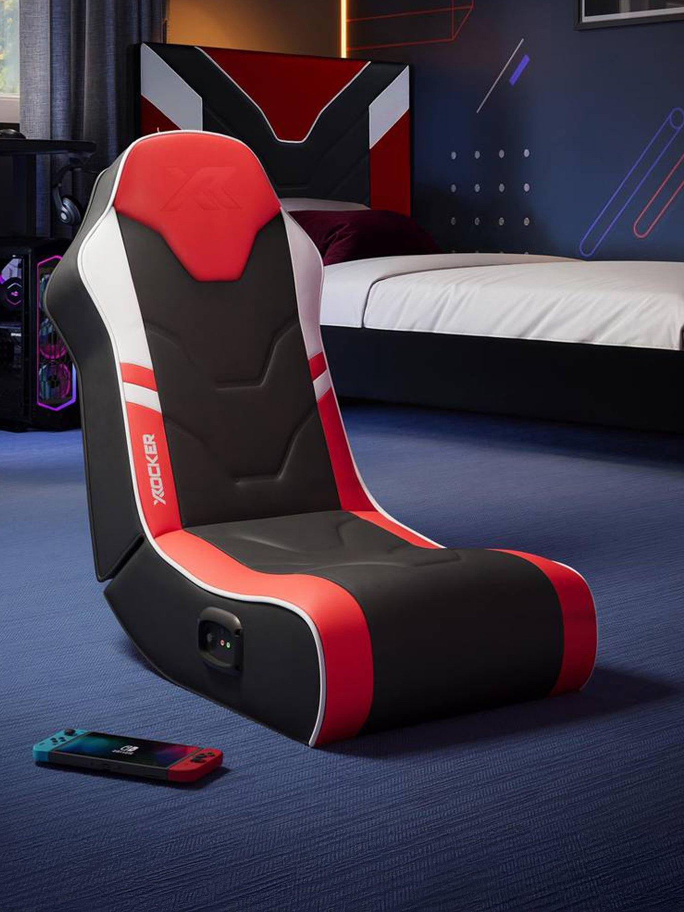 X Rocker Shadow 2.0 Audio Floor Rocker Gaming Chair for Kids - Red ...