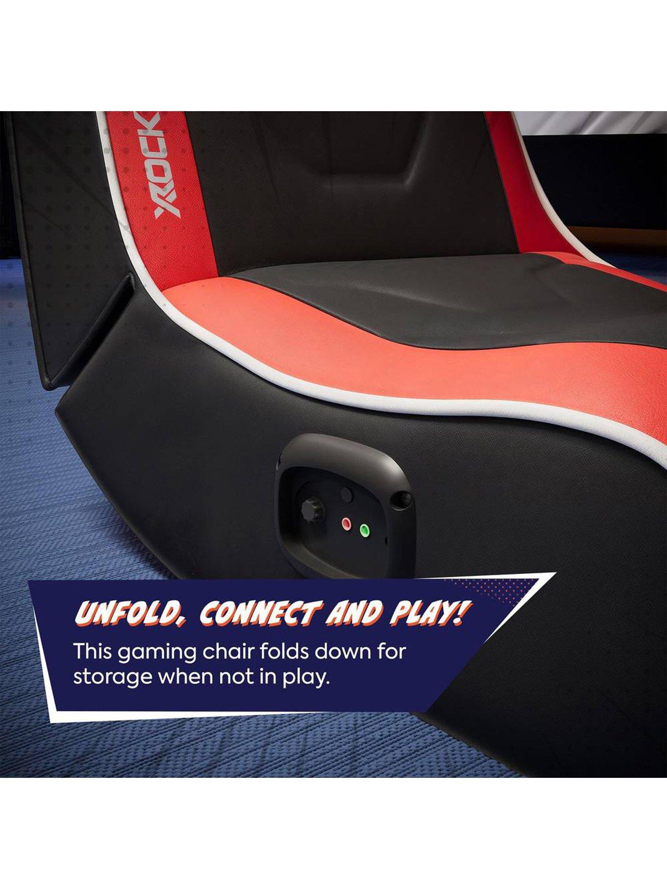 X Rocker Shadow 2.0 Audio Floor Rocker Gaming Chair for Kids - Red ...