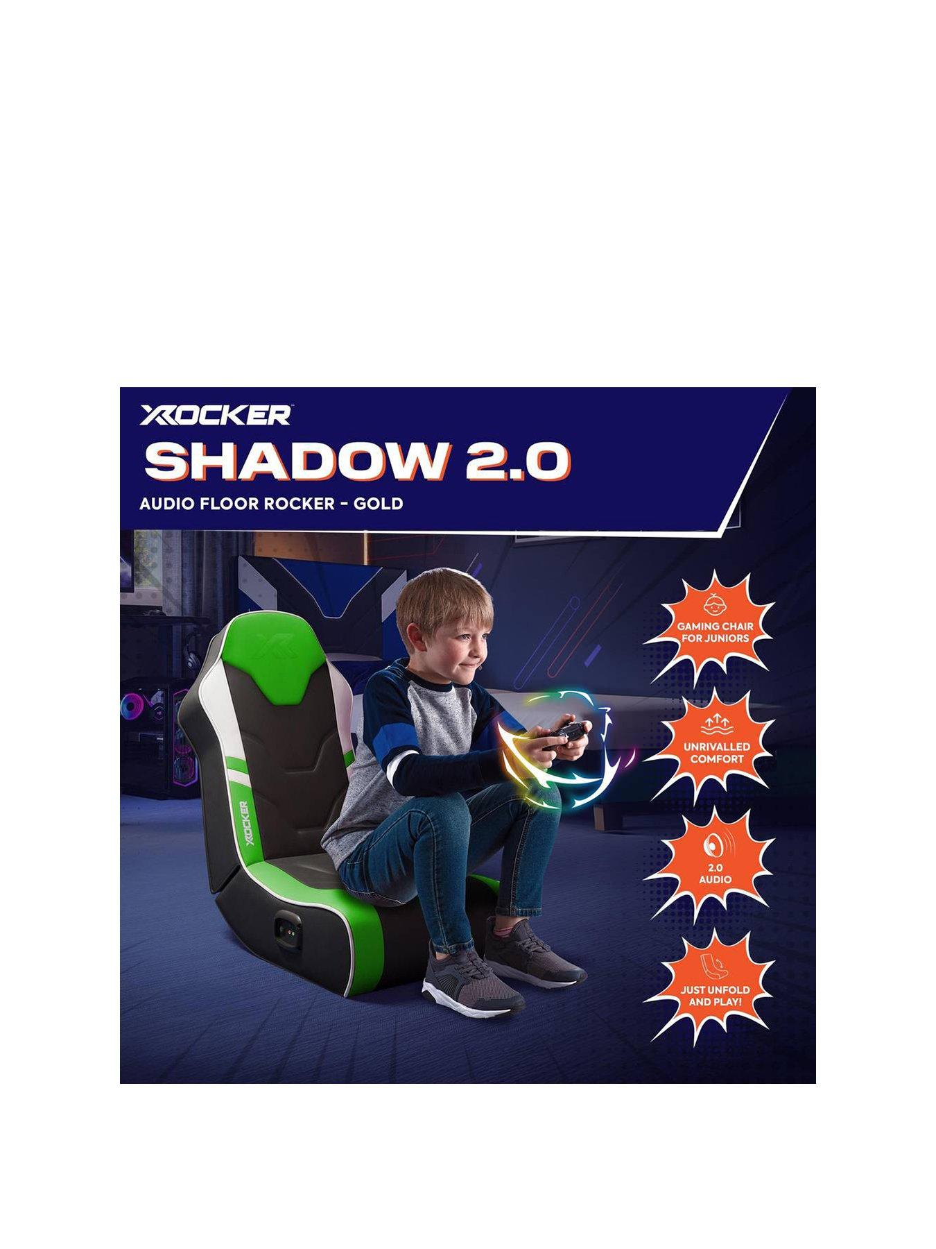X Rocker Shadow 2.0 Audio Floor Rocker Gaming Chair for Kids - Green ...