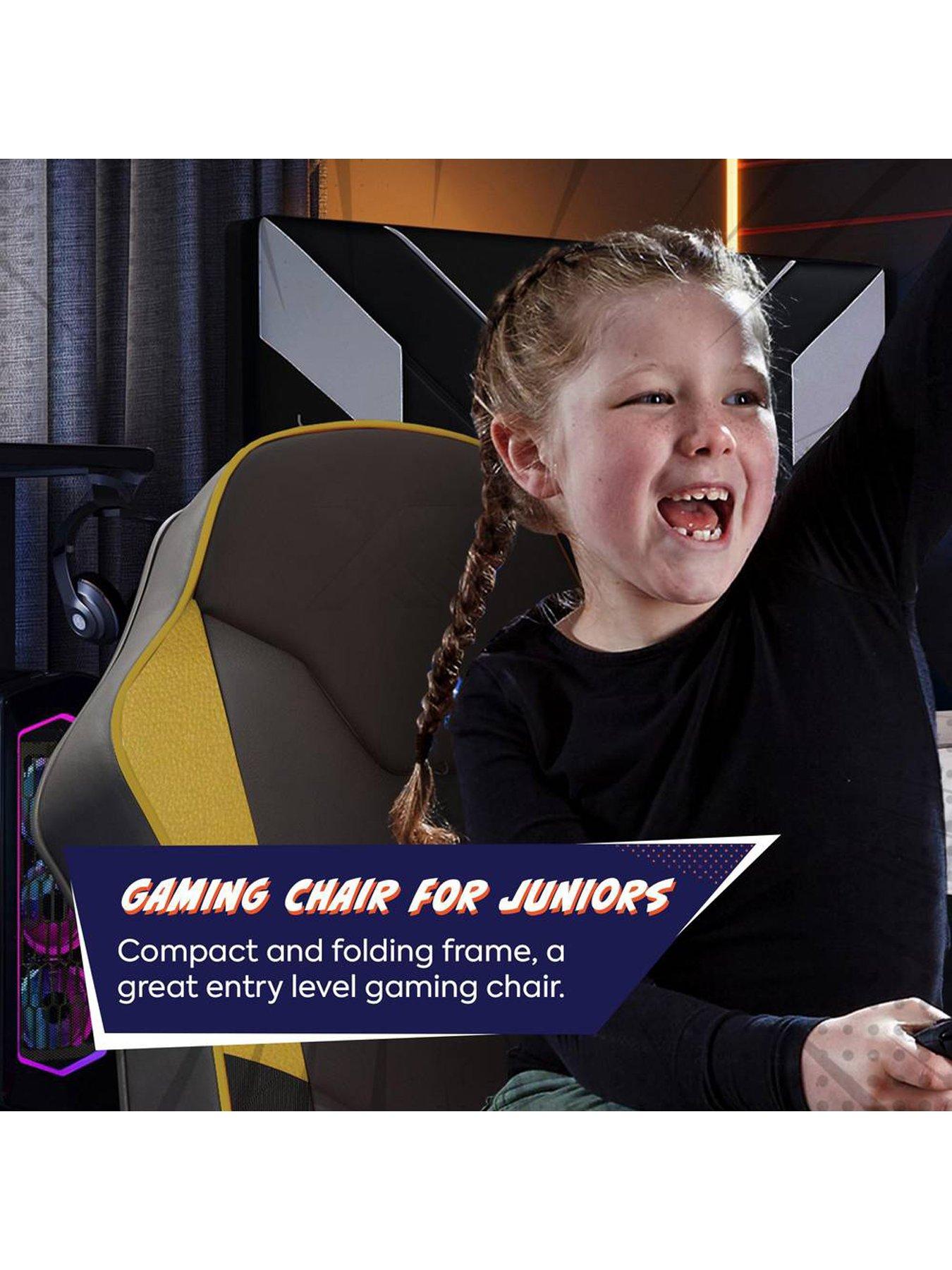 X Rocker Shadow 2.0 Audio Floor Rocker Gaming Chair for Kids - Gold ...