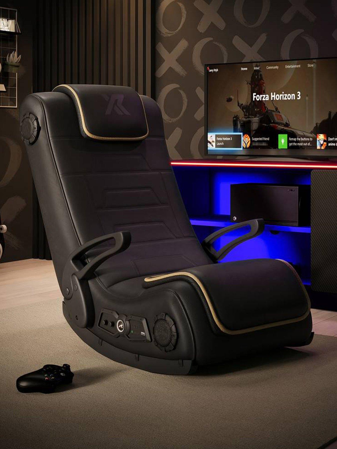 X Rocker X Rocker Sentinel 4.1 Bluetooth Audio Floor Rocker Gaming Chair - Black / Gold