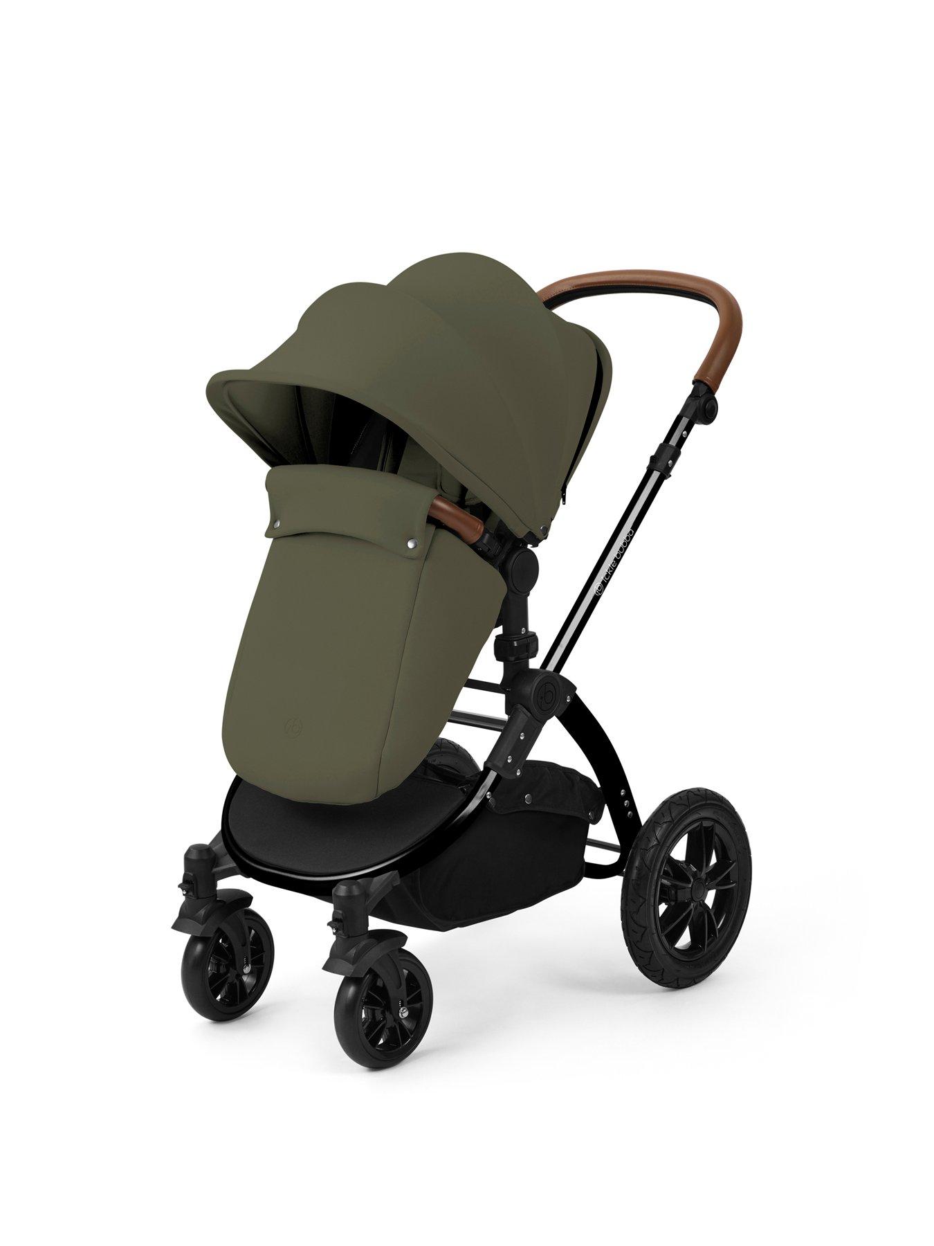 Image 3 of 7 of Ickle Bubba Stomp Luxe 12 Piece Travel System with i-Size Nimbus Car Seat & Spin ISOFIX Base - Black / Woodland / Tan