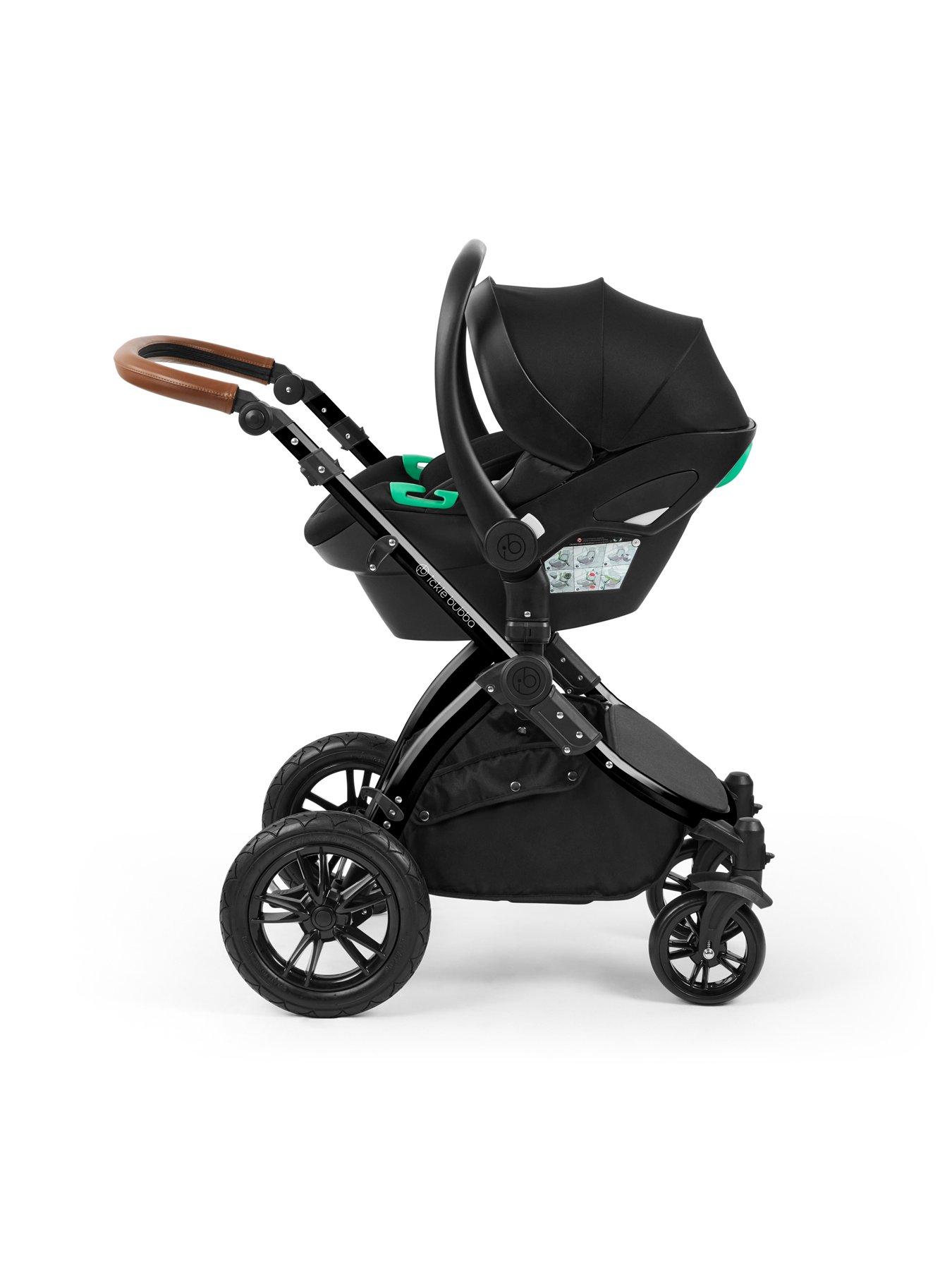 Image 6 of 7 of Ickle Bubba Stomp Luxe 12 Piece Travel System with i-Size Nimbus Car Seat & Spin ISOFIX Base - Black / Woodland / Tan